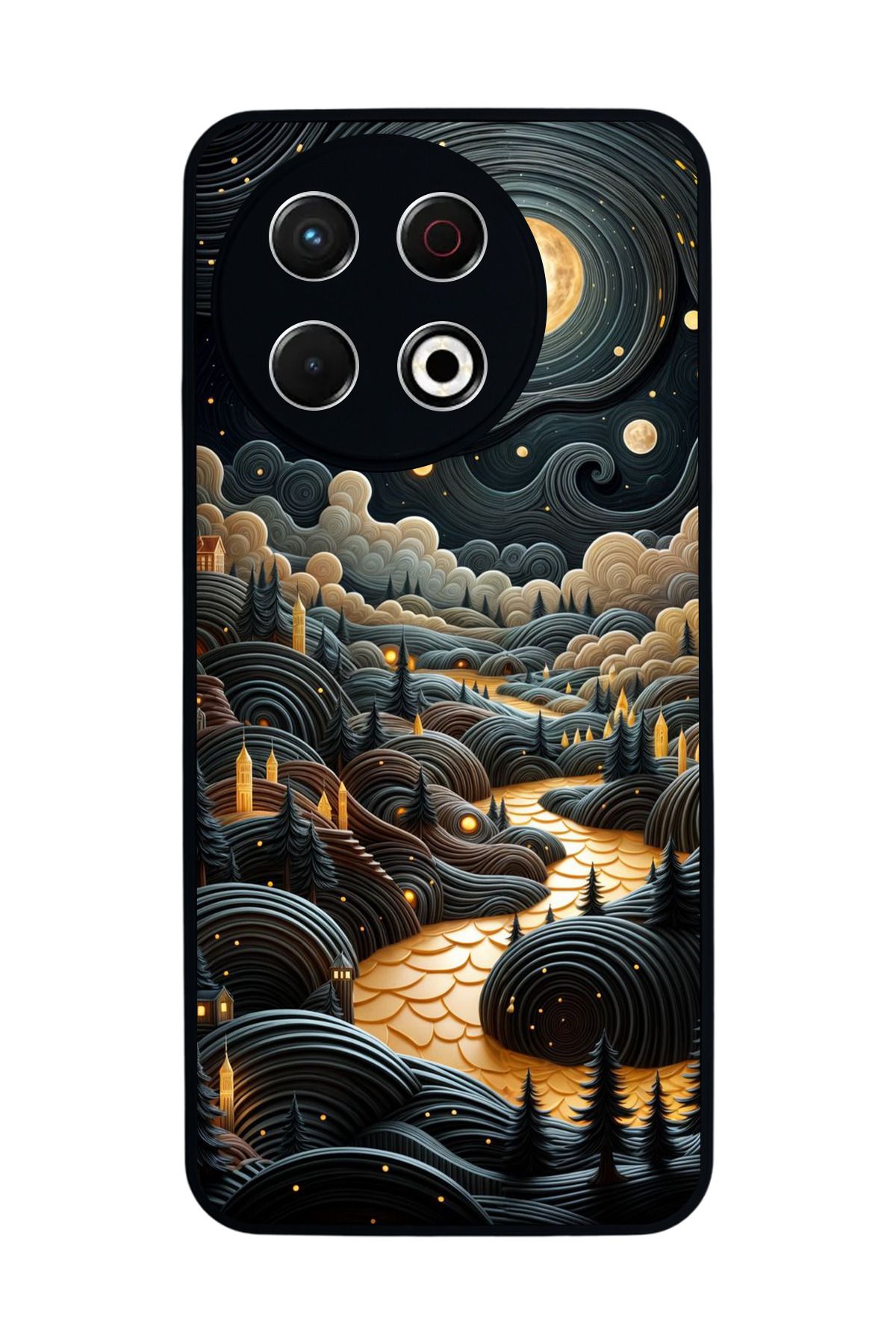 TECNO Spark 30 Pro Mat Siyah Kılıf – Yumuşak Silikon, Koruyucu, Şok Emici Kapak