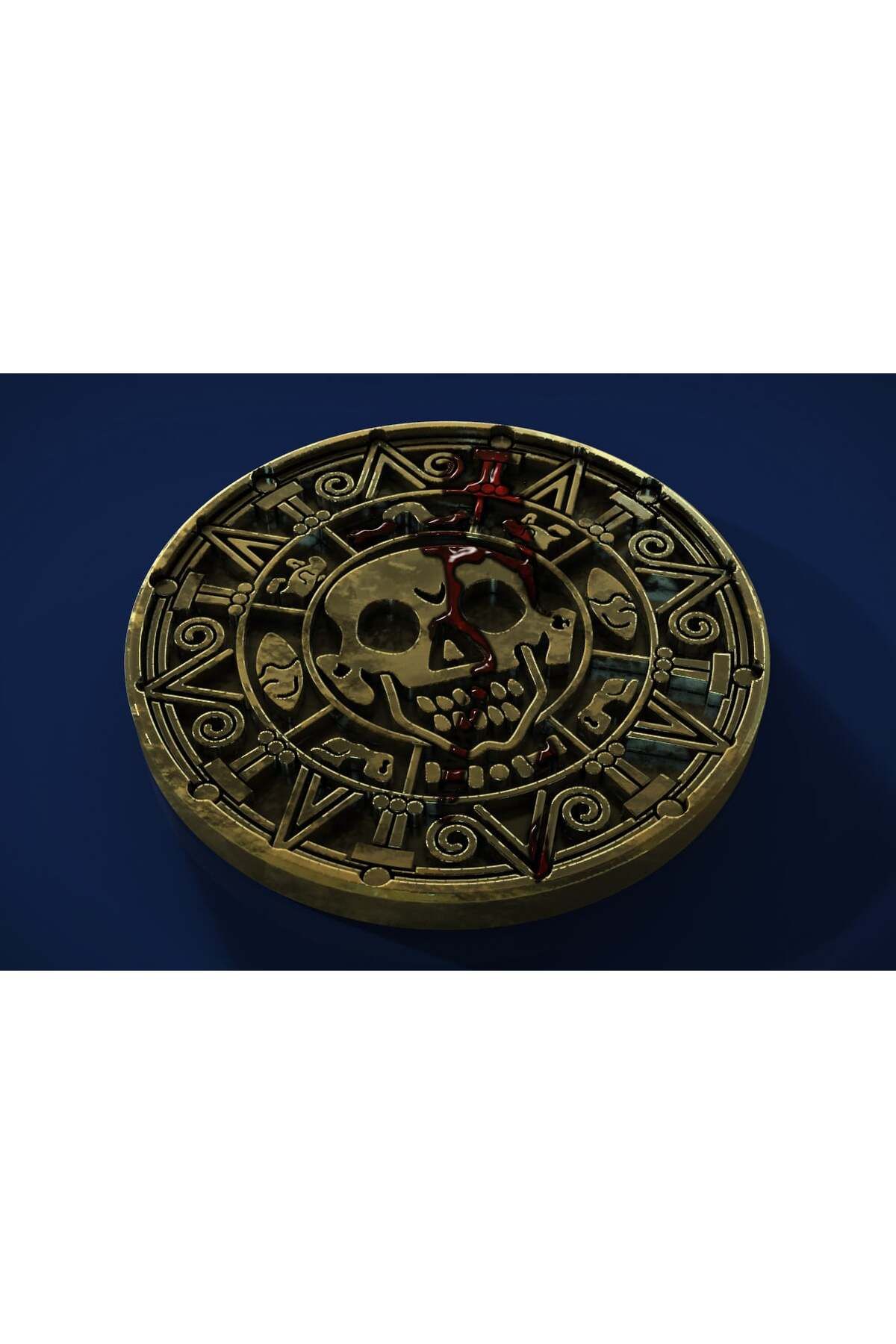 Vision Craft Aztek altın içecek coaster (3 Adet)