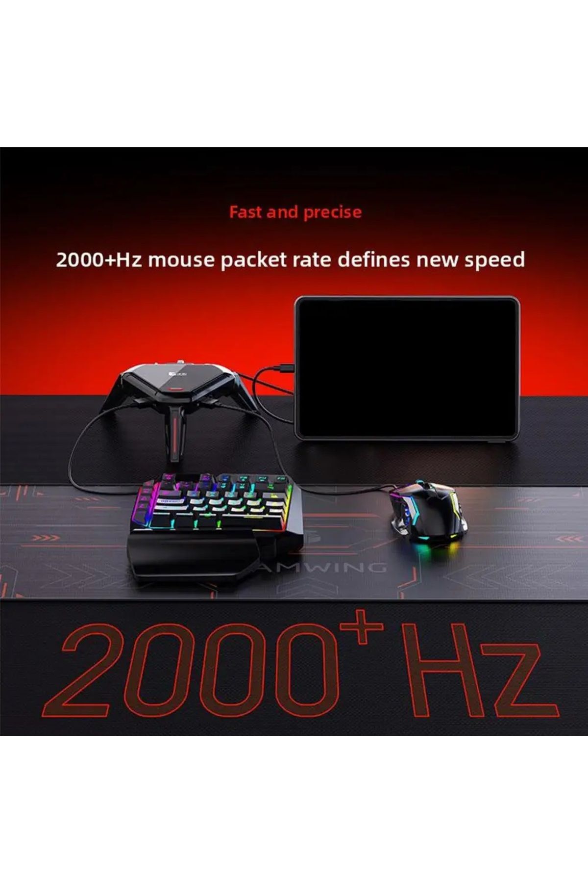 GAMWİNG Moxie 2 Pro Pubg Cod Mobil Klavye Mouse Konsol Dönüştürücü Yapay Zeka Kurulum Dahil