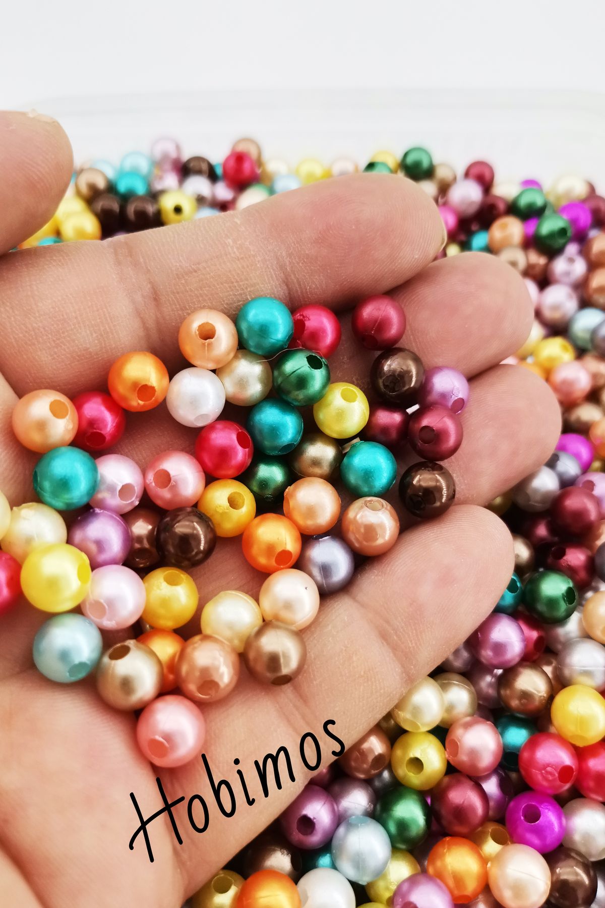 Hobimos 250 Adet 8 mm Karışık Renkli İnci Boncuk - Takı, Aksesuar Yapım Boncuğu