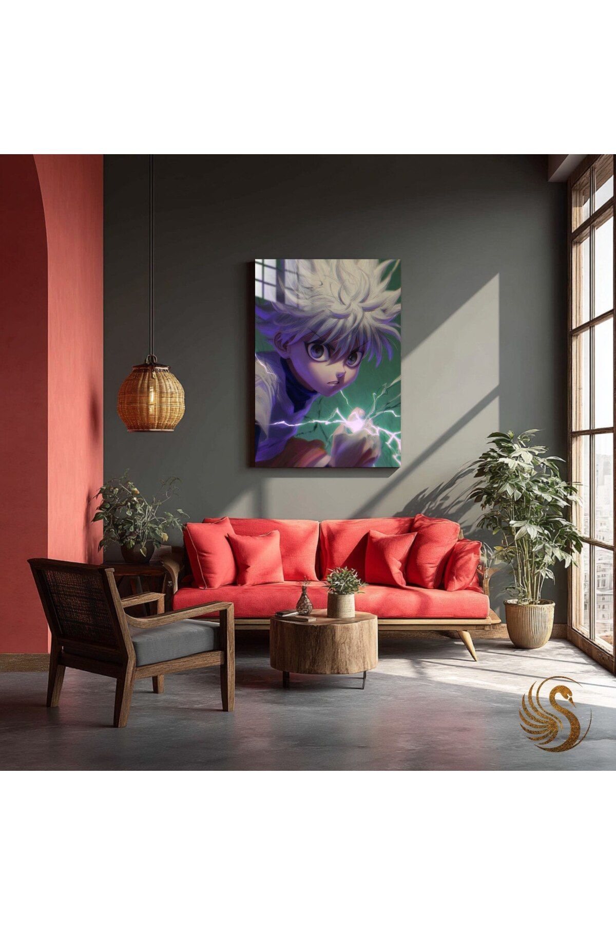 Lora Loom Anime Metal Poster – Killua Zoldyck | Hunter x Hunter Duvar Dekoru, Otaku Hediyesi, Yıldırım Enerji