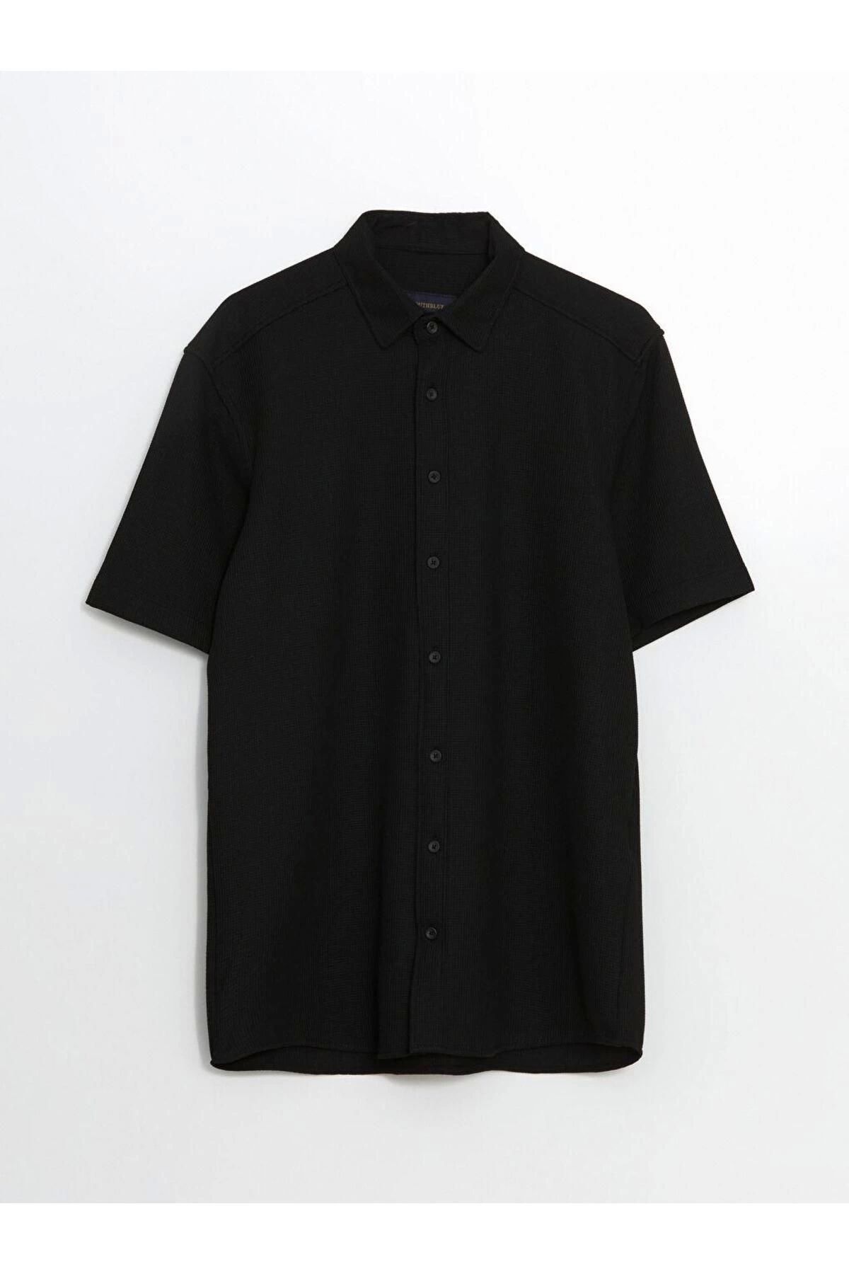 Store SOUTHBLUE Regular Fit Kısa Kollu Erkek Dokulu Gömlek