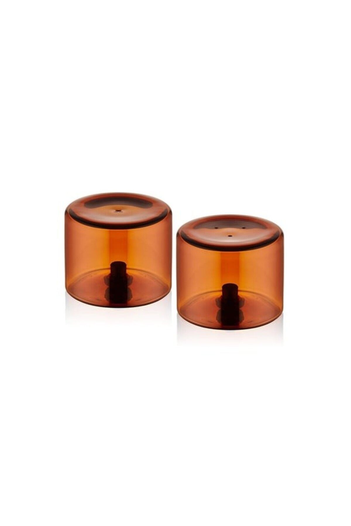 The Mia CAM0456 Yuvarlak Tuzluk Biberlik 2 Li Set Amber 6x5 Cm