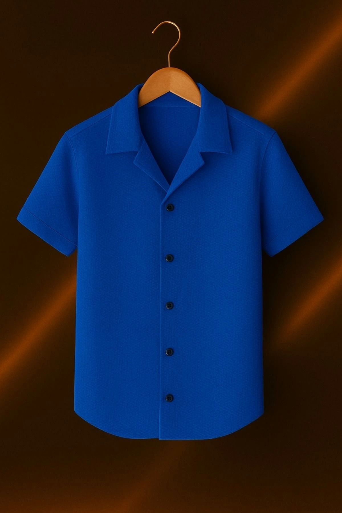 Store Waffle Kumaş Kısa Kollu Basic Erkek Gömlek