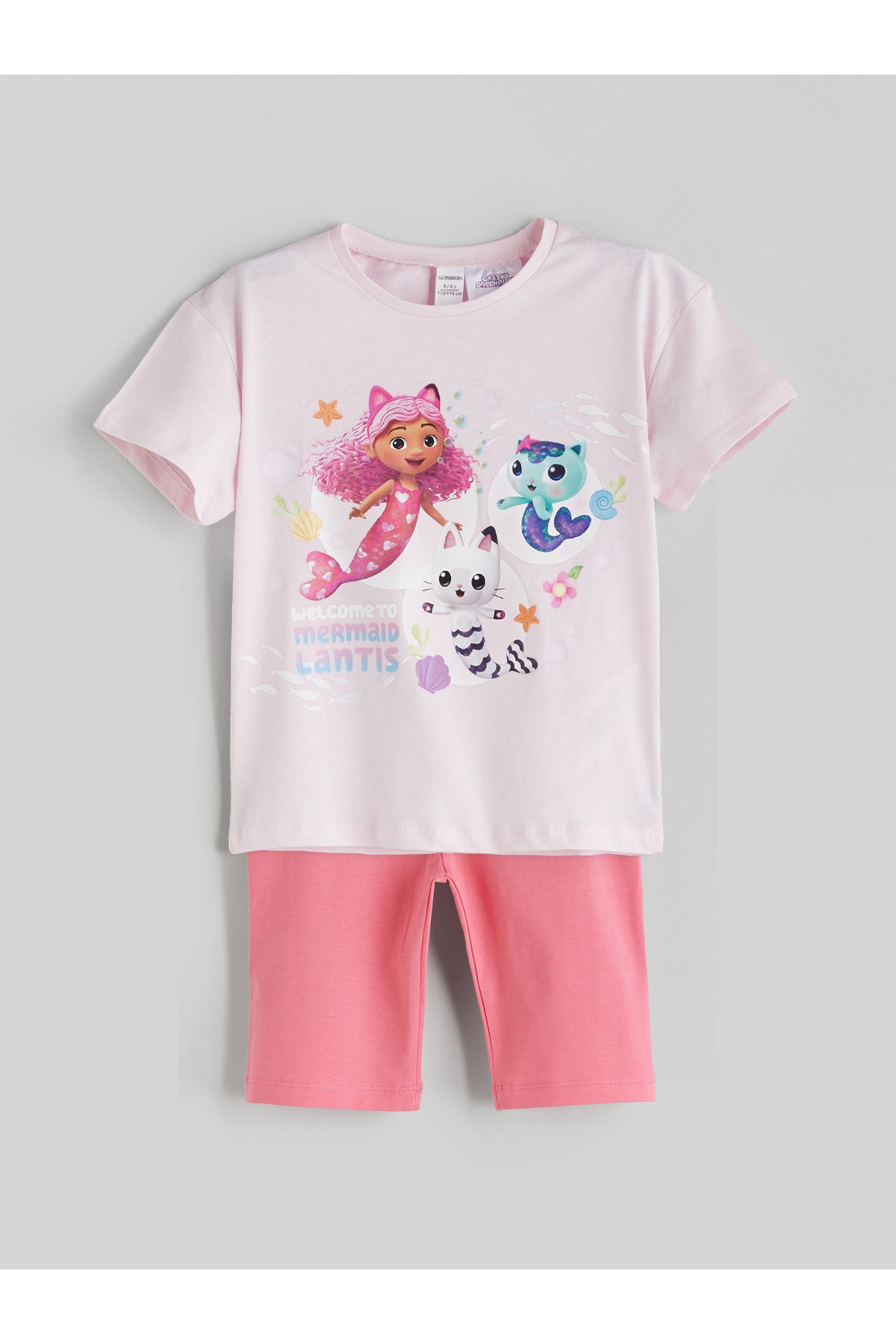 LC Waikiki Gabby's Dollhouse Baskılı Kız Çocuk Tişört ve Tayt 2'li