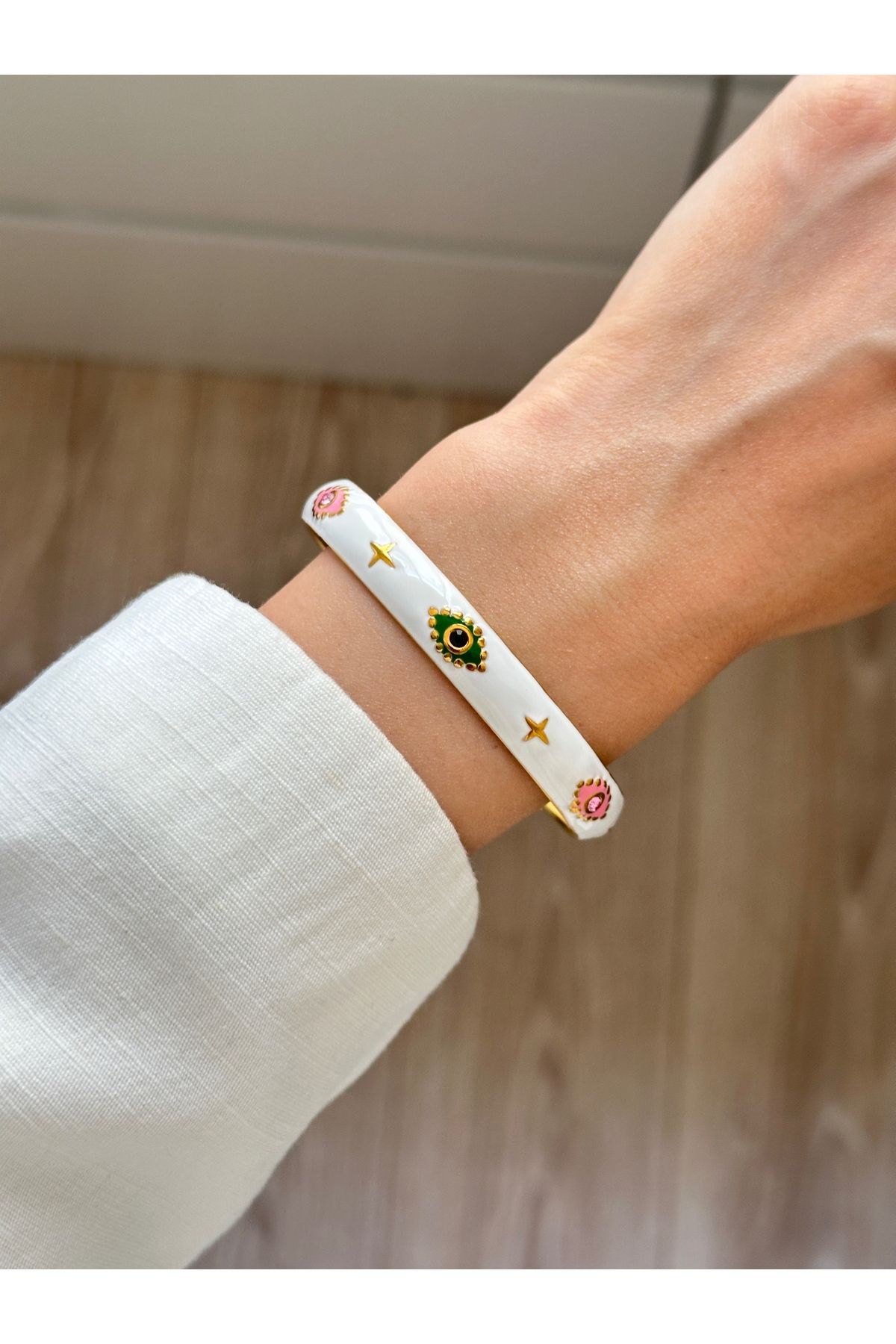 YOUES JEWELRY Çelik Desenli Ayarlanabilir Bileklik