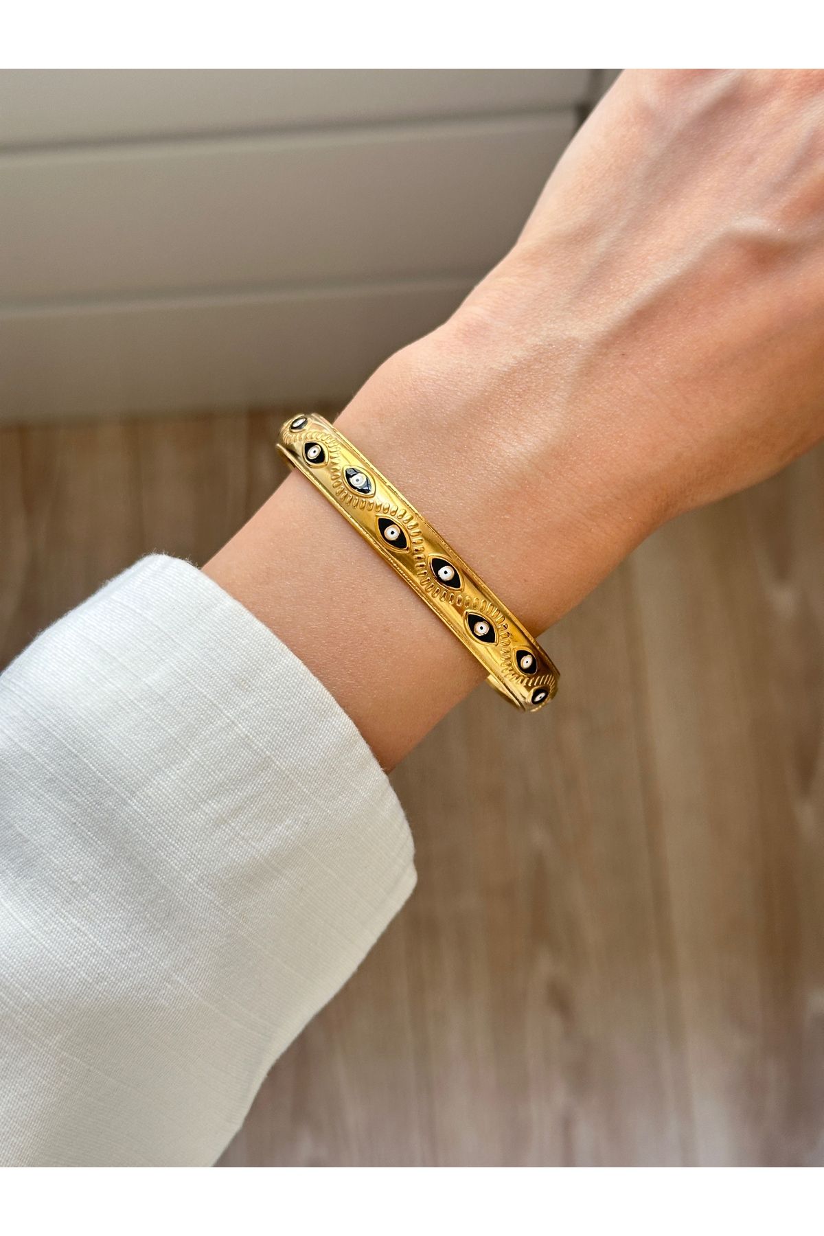 YOUES JEWELRY Çelik Desenli Ayarlanabilir Bileklik
