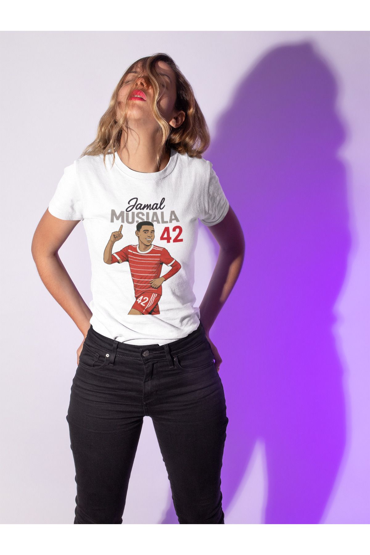 Biy Store Jamal Musiala fotoğraflı futbol forma baskılı unisex kısa kollu erkek tişört kadın t-shirt