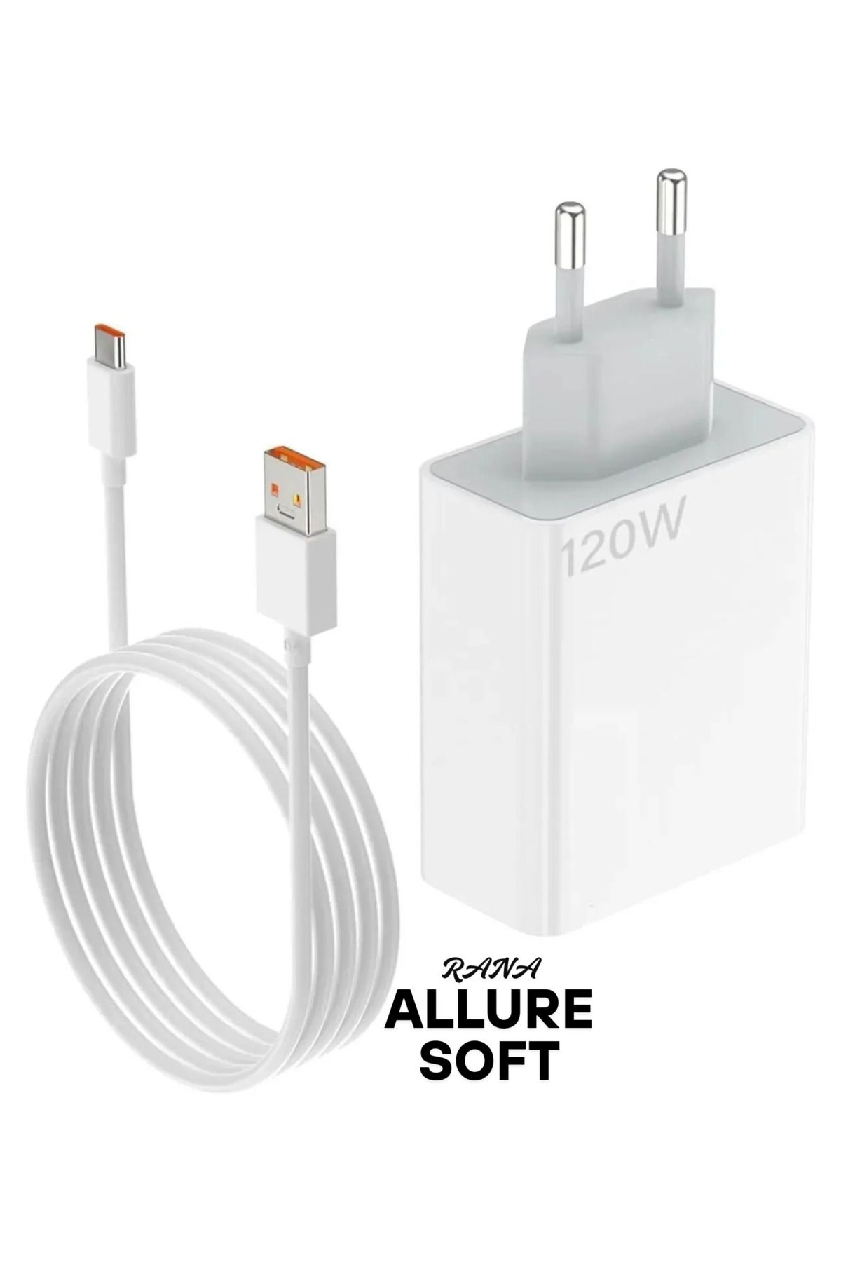 Allure soft 120W Hızlı Şarj Adaptörü & Type-C Kablo Ultra Performans Telefonunuzu Uçurun