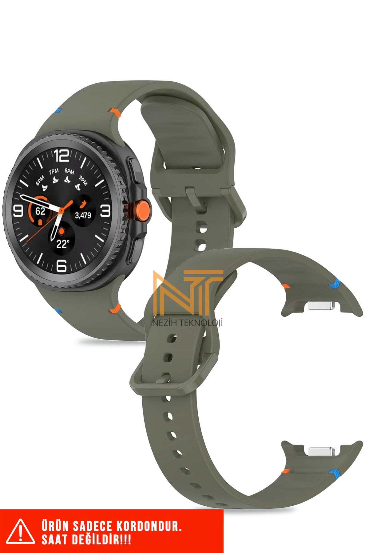 Nezih Case Samsung Galaxy Watch Ultra Uyumlu Liquid Silikon Kordon