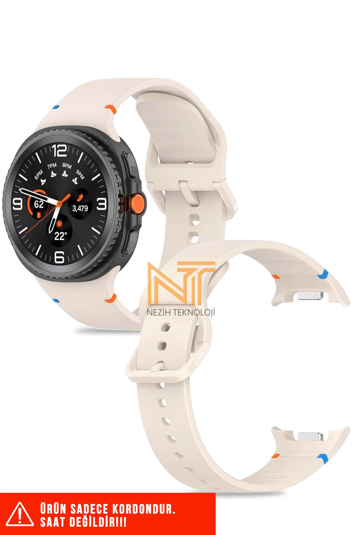 Nezih Case Samsung Galaxy Watch Ultra Uyumlu Liquid Silikon Kordon
