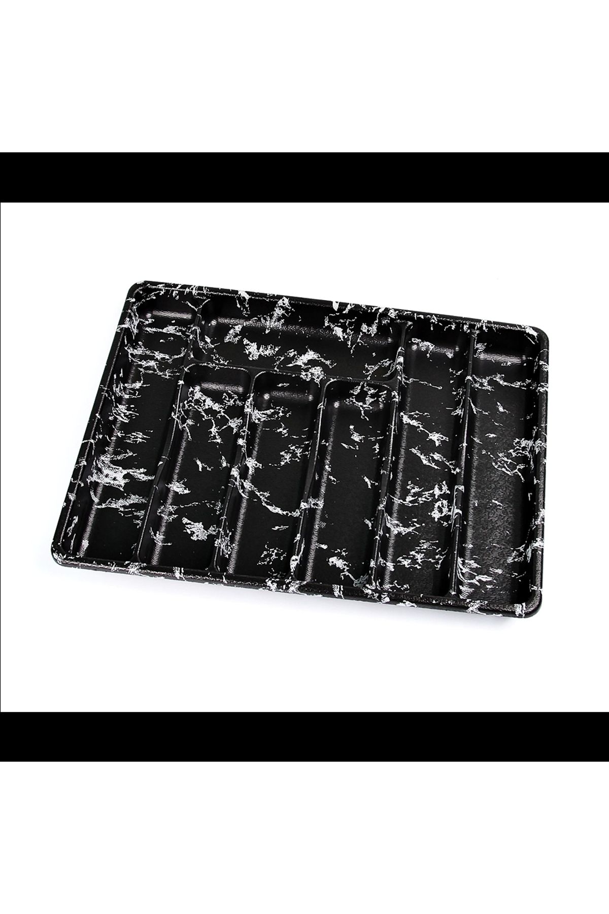 HAZEGO Büyük - Siyah - 7 Bölmeli Çekmece İçi Kaşıklık 50x37cm