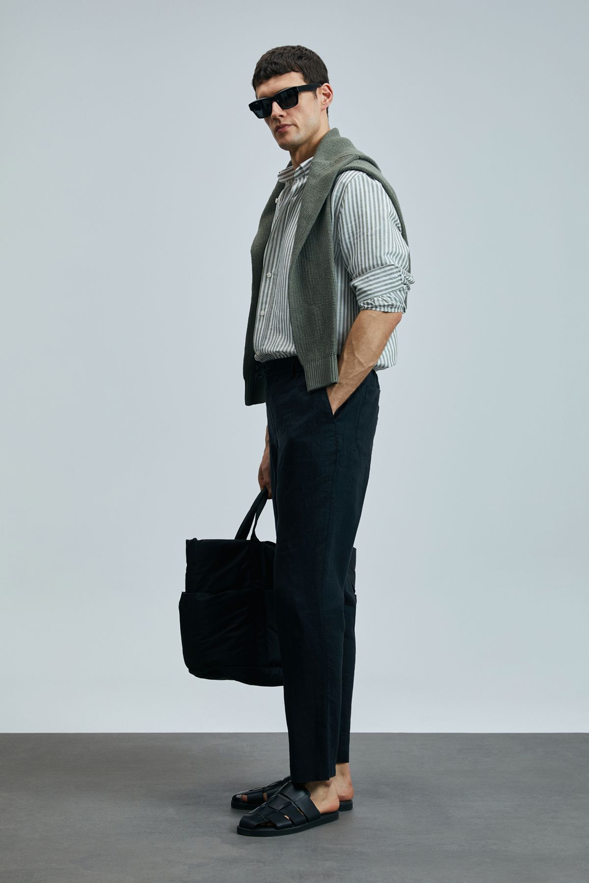 Lufian Karl Smart Erkek Chino Pantolon Slim Fit Siyah
