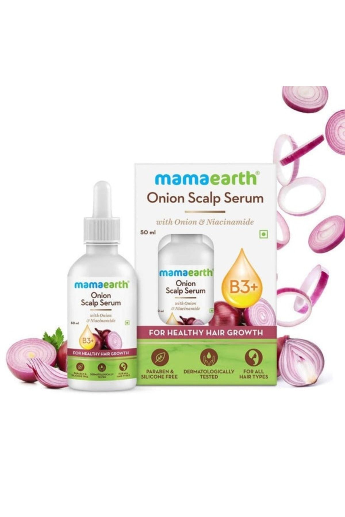 Mamaearth-Onion Scalp Serum 50 ml For Hair Fall Control & Healthy Scalp with Onion & Niacinamide 5
