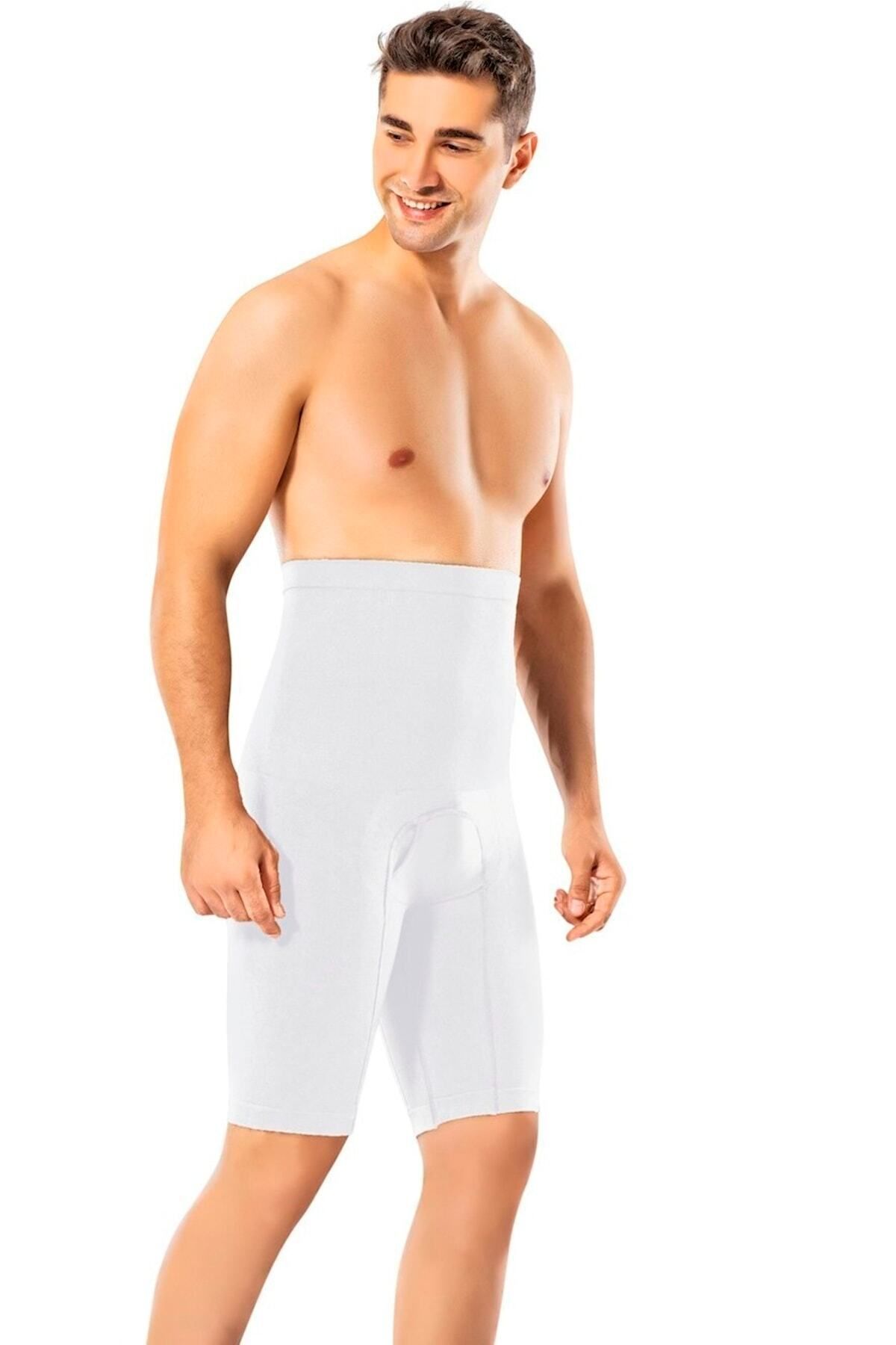 AboutThePerfect Beyaz Erkek Seamless Dikişsiz Mideli Korse, Konfor ve Şıklık Sunar