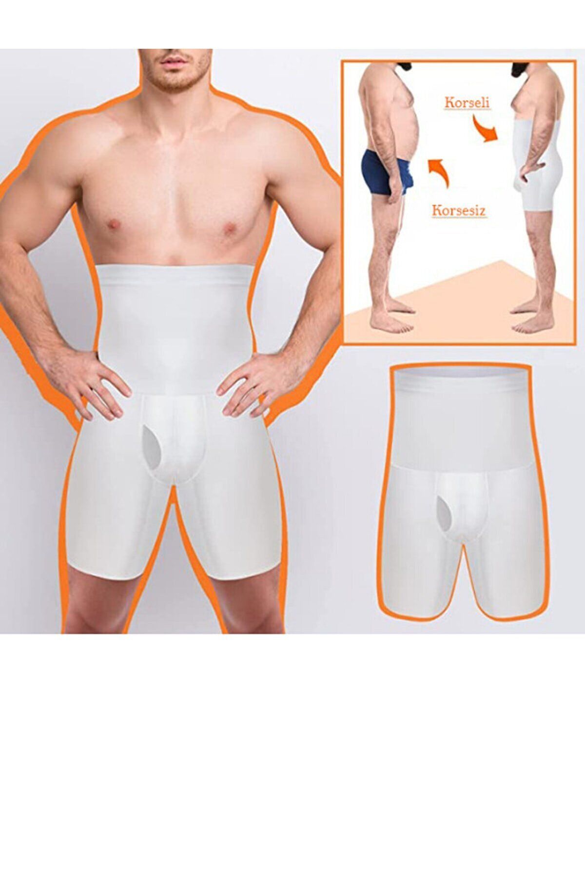 AboutThePerfect Yüksek Bel Erkek Vücut Şekillendirici Dikişsiz Boxer