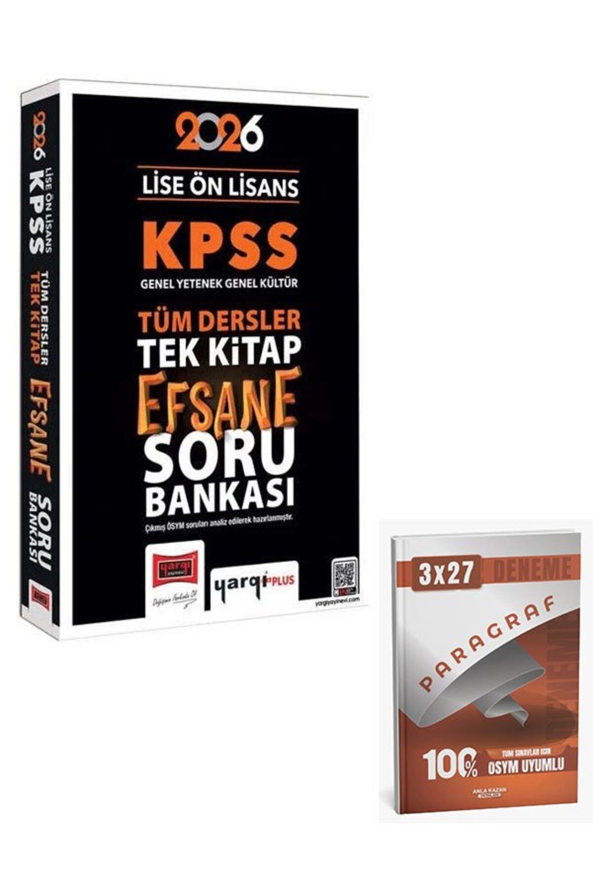 Anla Kazan Yayınları Yargı 2026 KPSS Lise Ön Lisans Efsane Soru Bankası Tek Kitap+AnlaKazan Paragraf