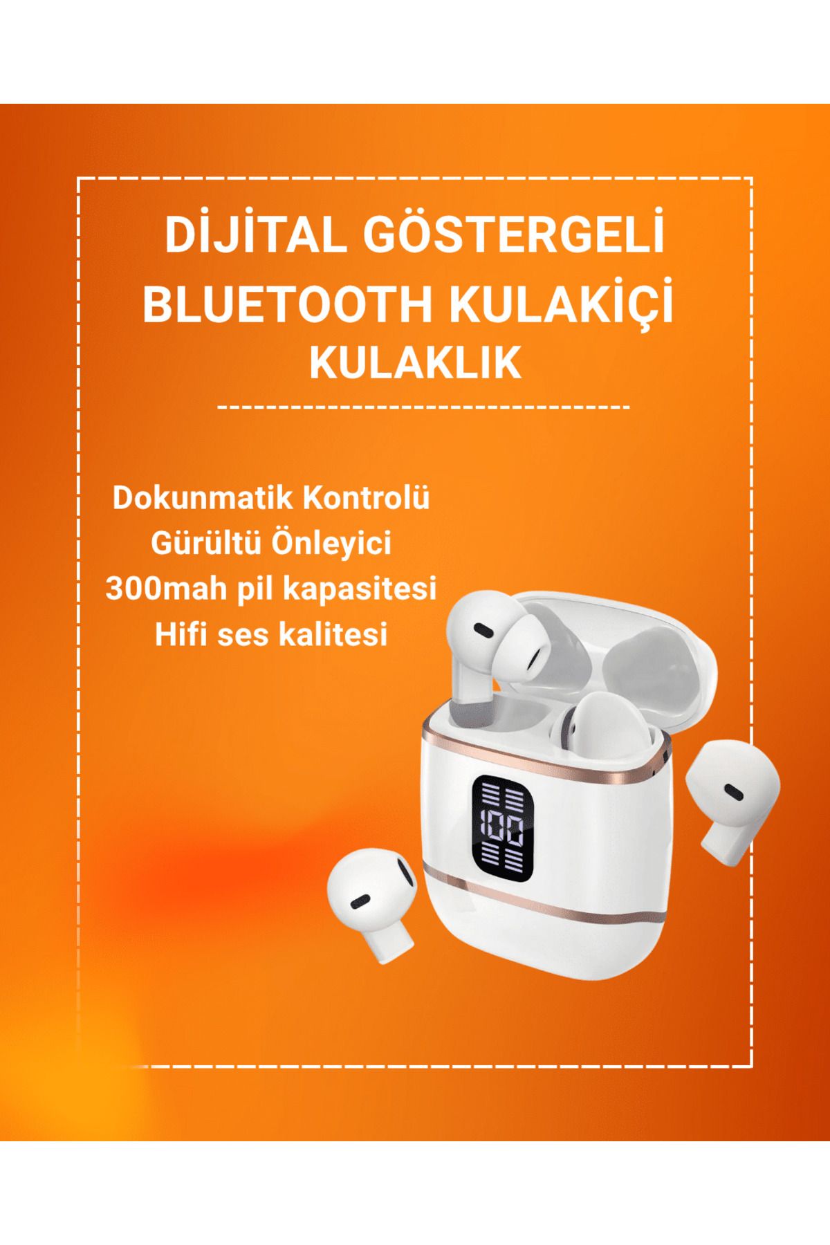 nerede bulurum Çift Kulaklıklı Bluetooth Kulaklık – 4 Adet, ANC-ENC, Şarj Kutulu, Dijital Göstergeli
