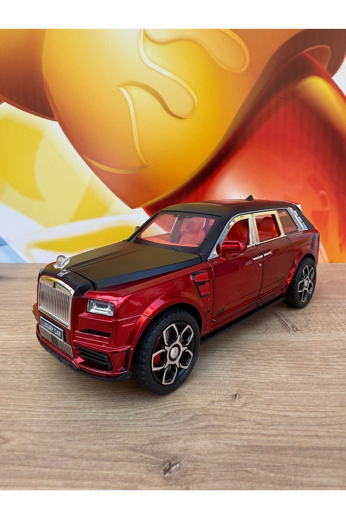 scntoys Çek Bırak Işıklı Ve Sesli Metal Rolls Royce Kapı Bagaj Kaput Açılır Sesli Işıklı Model Araba 22cm
