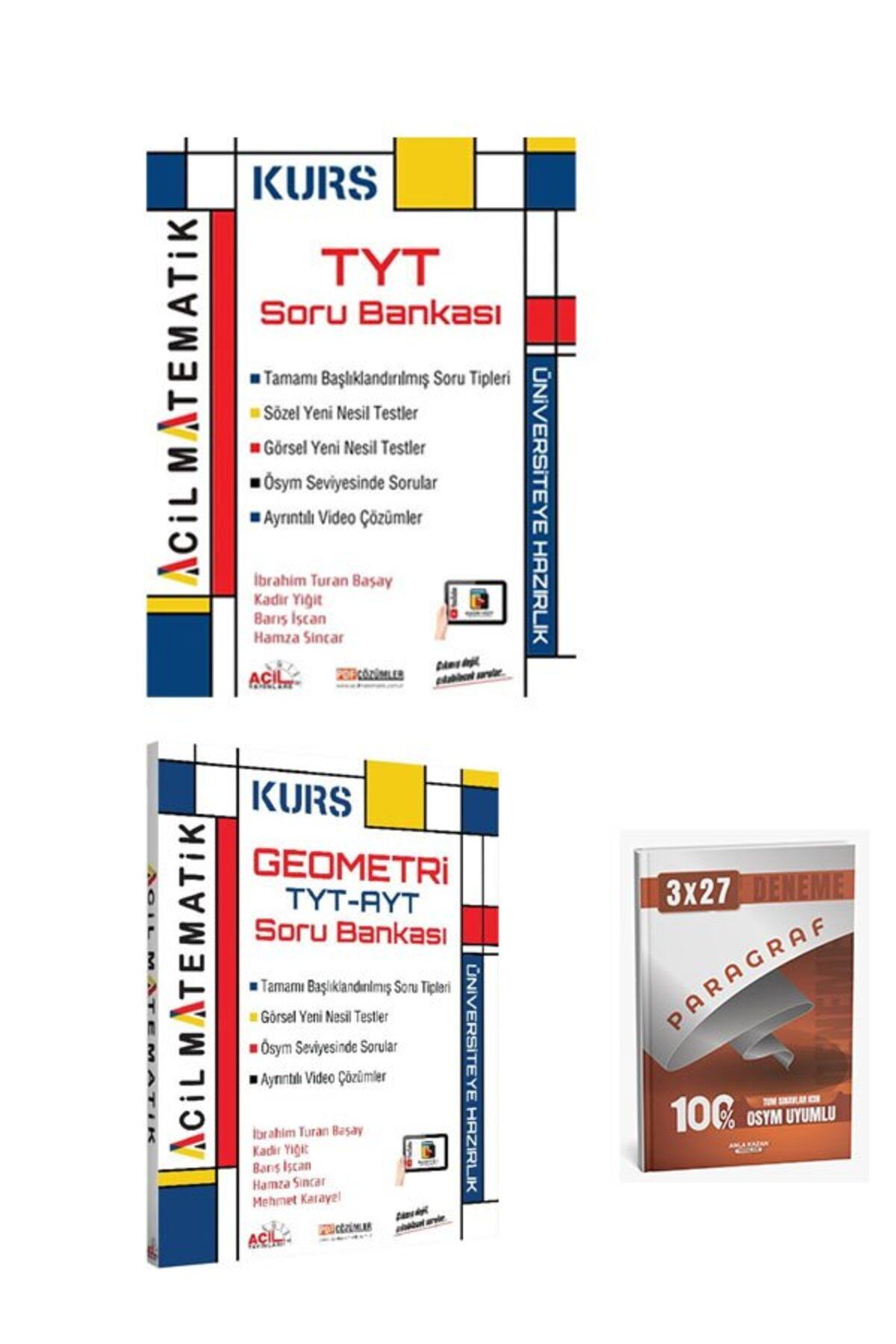 Anla Kazan Yayınları Acil Yayınları 2026 TYT Matematik ve Geometri KURS Soru Bankası+AnlaKAzan Paragraf