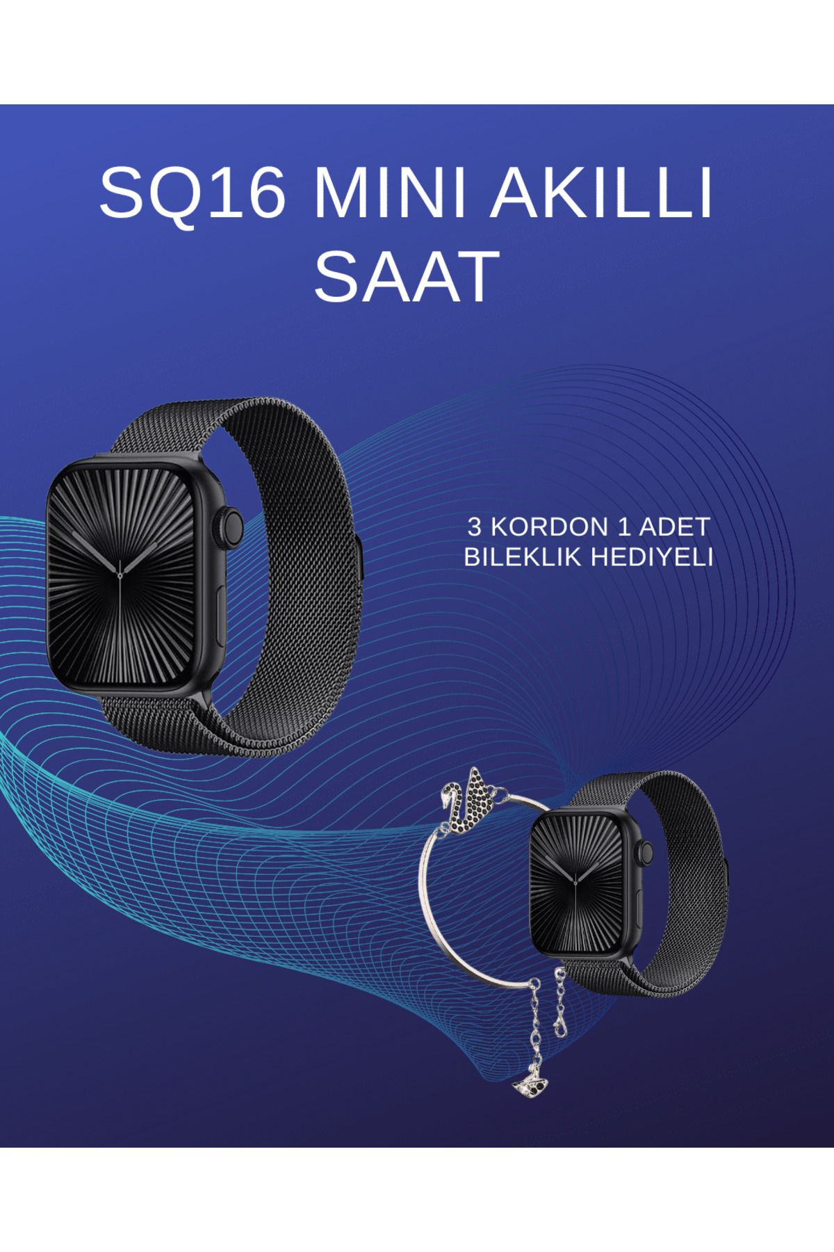 Tradivent SQ-16 Mini Series 10 Akıllı Saat | Spor Modları, Bildirim ve Müzik Kontrolü