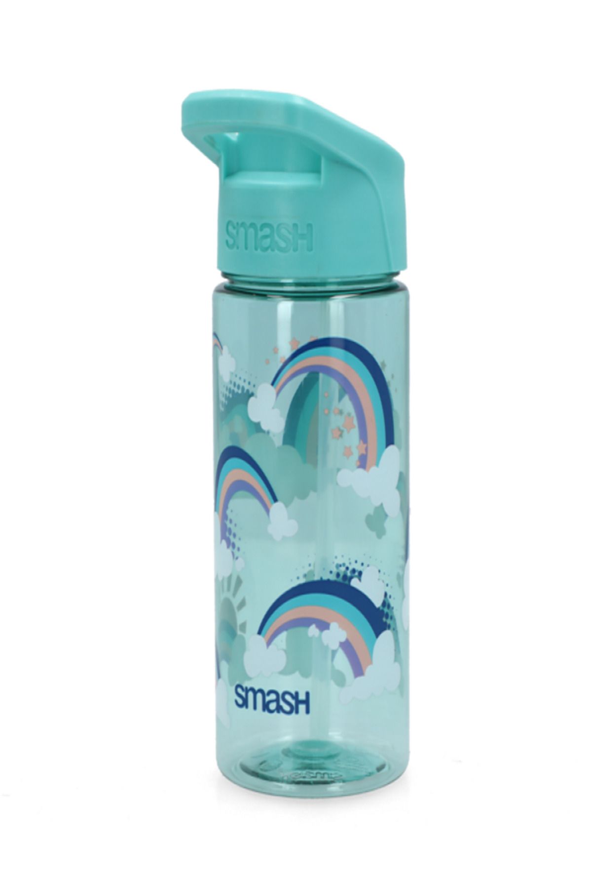 Smash-Rainbow Printed BPA-Free Plastic Durable Water Bottle Blue 4
