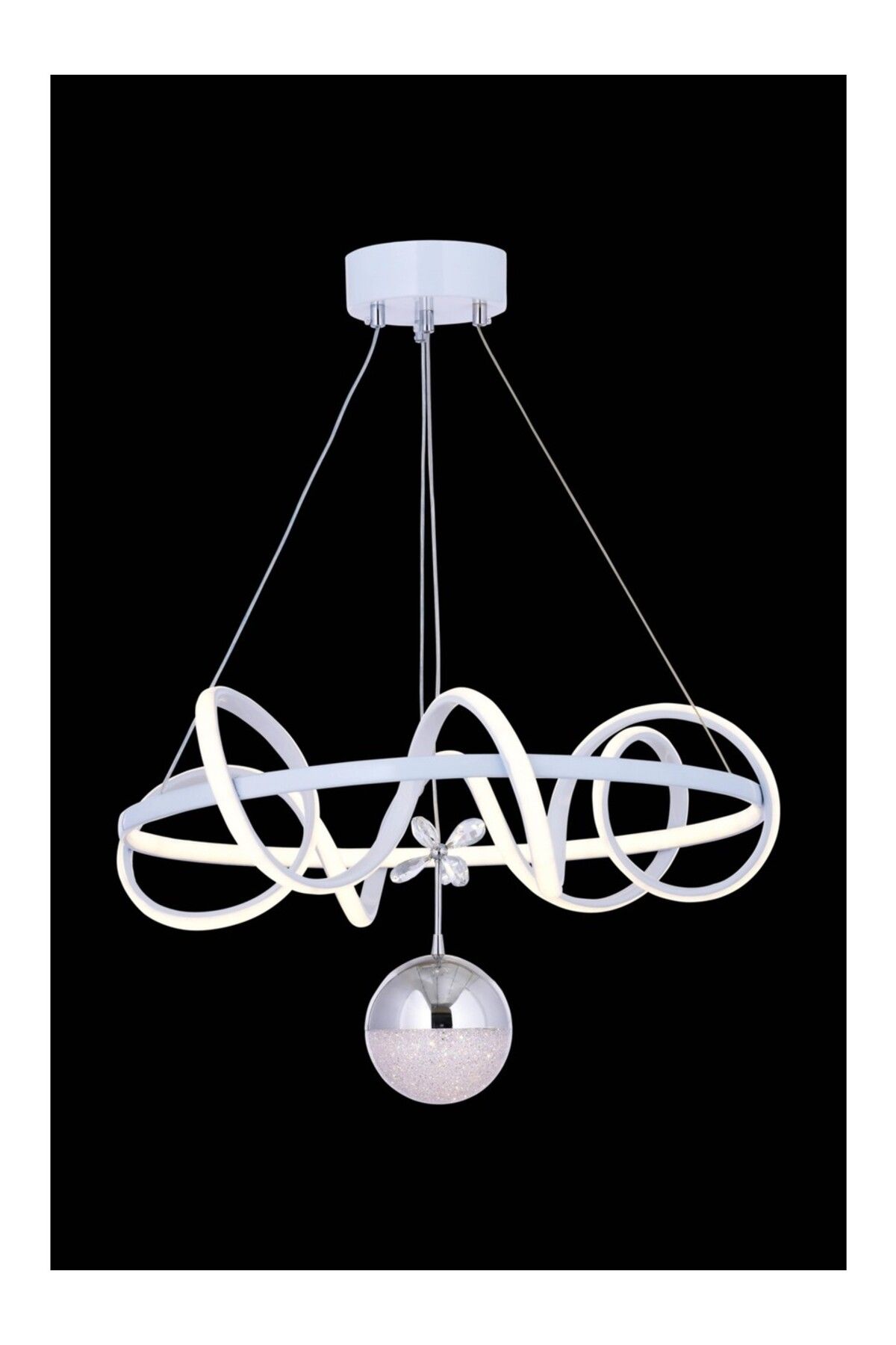 LUMİERE DECOR KUZEY ORTA TEK TOPLU LED AVİZE 3 RENK IŞIK GEÇİŞİ EC-1003