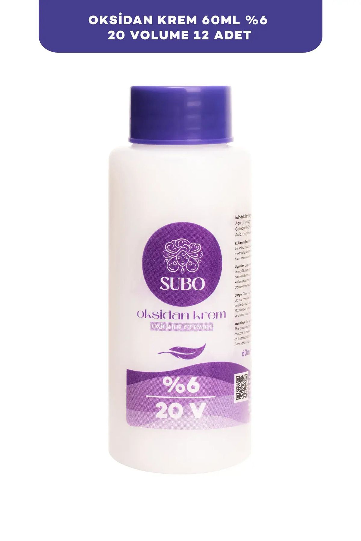 Subo Oksidan Krem %6 20 Volume 12x60 Ml*