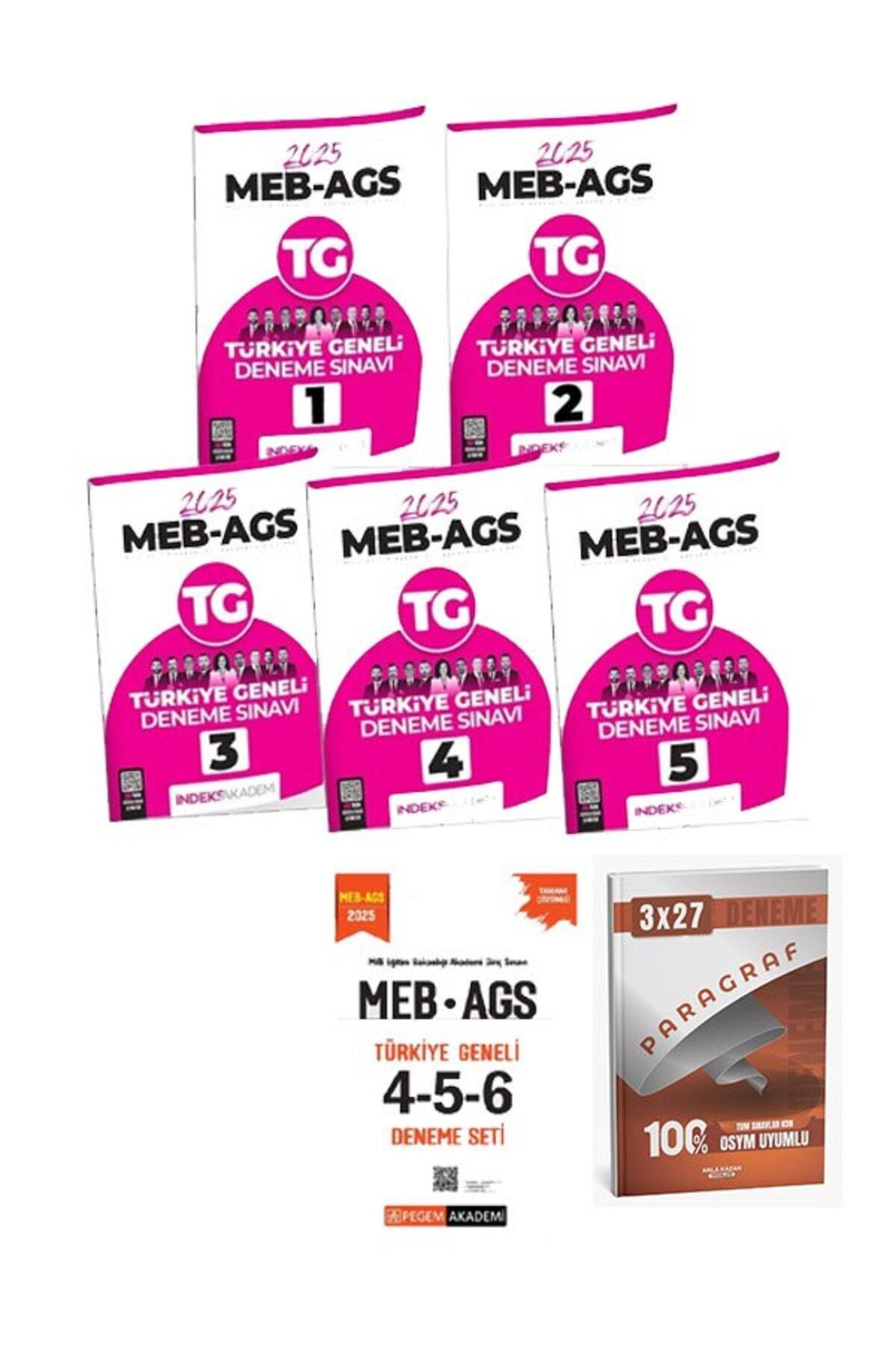 Anla Kazan Yayınları Pegem + İndeks 2025 MEB-AGS Türkiye Geneli 3+5 Deneme 6 lı Set+AnlaKazan Paragraf