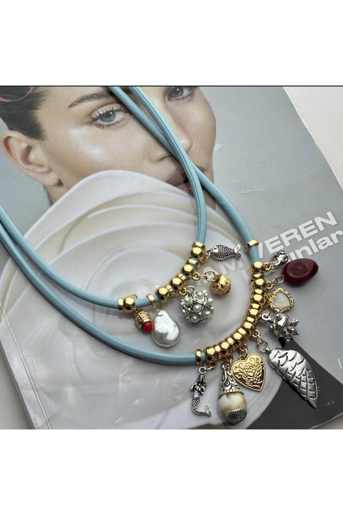 Azra Accessories İkili Charmlı Kolye