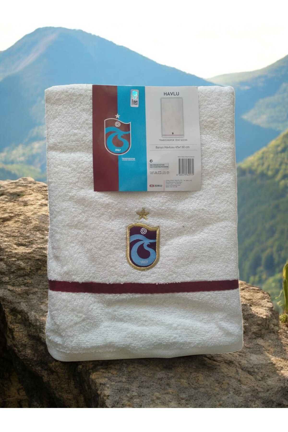 Trabzonspor Bandrollü Taraftar Banyo Havlusu – Orijinal Lisanslı Ürün