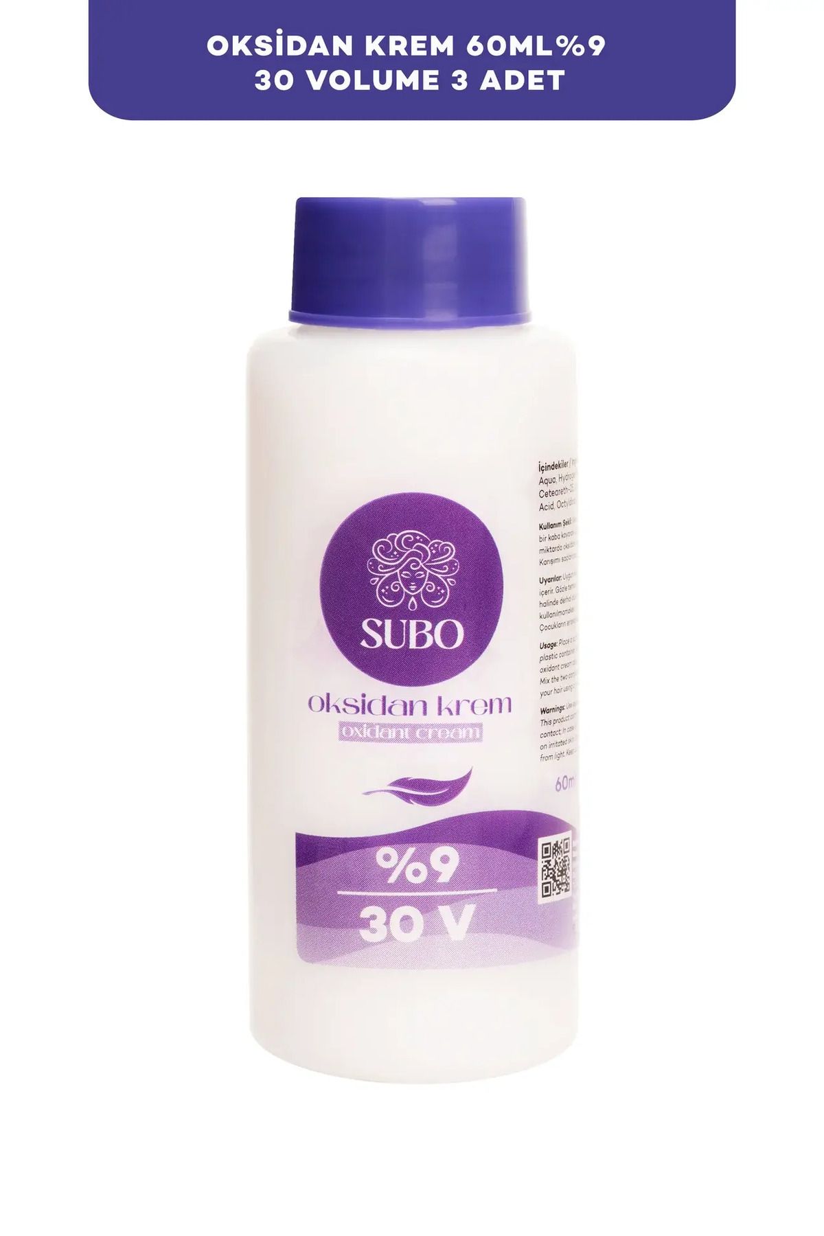 Subo Oksidan Krem %9 30 Volume 3x60 ml