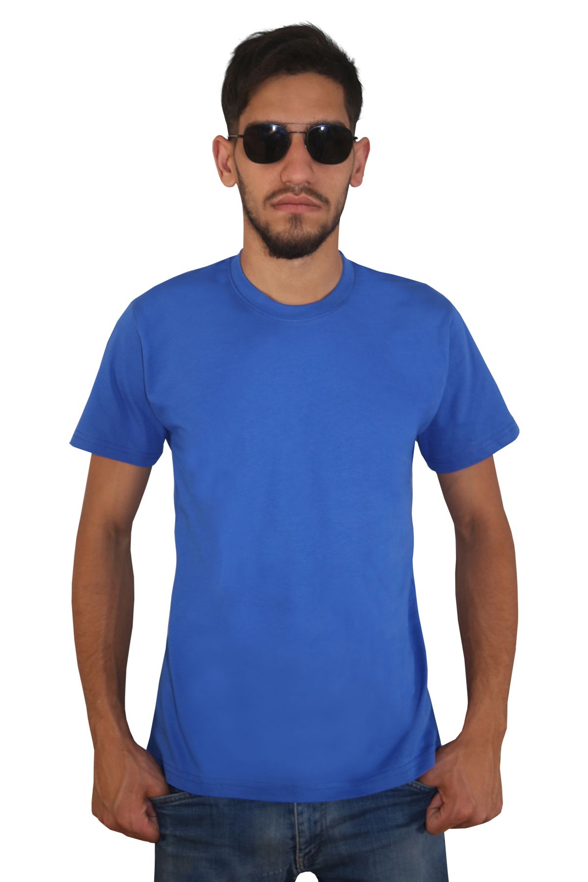 Devrim Wear Erkek %100 Pamuklu Bisiklet Yaka T-shirt