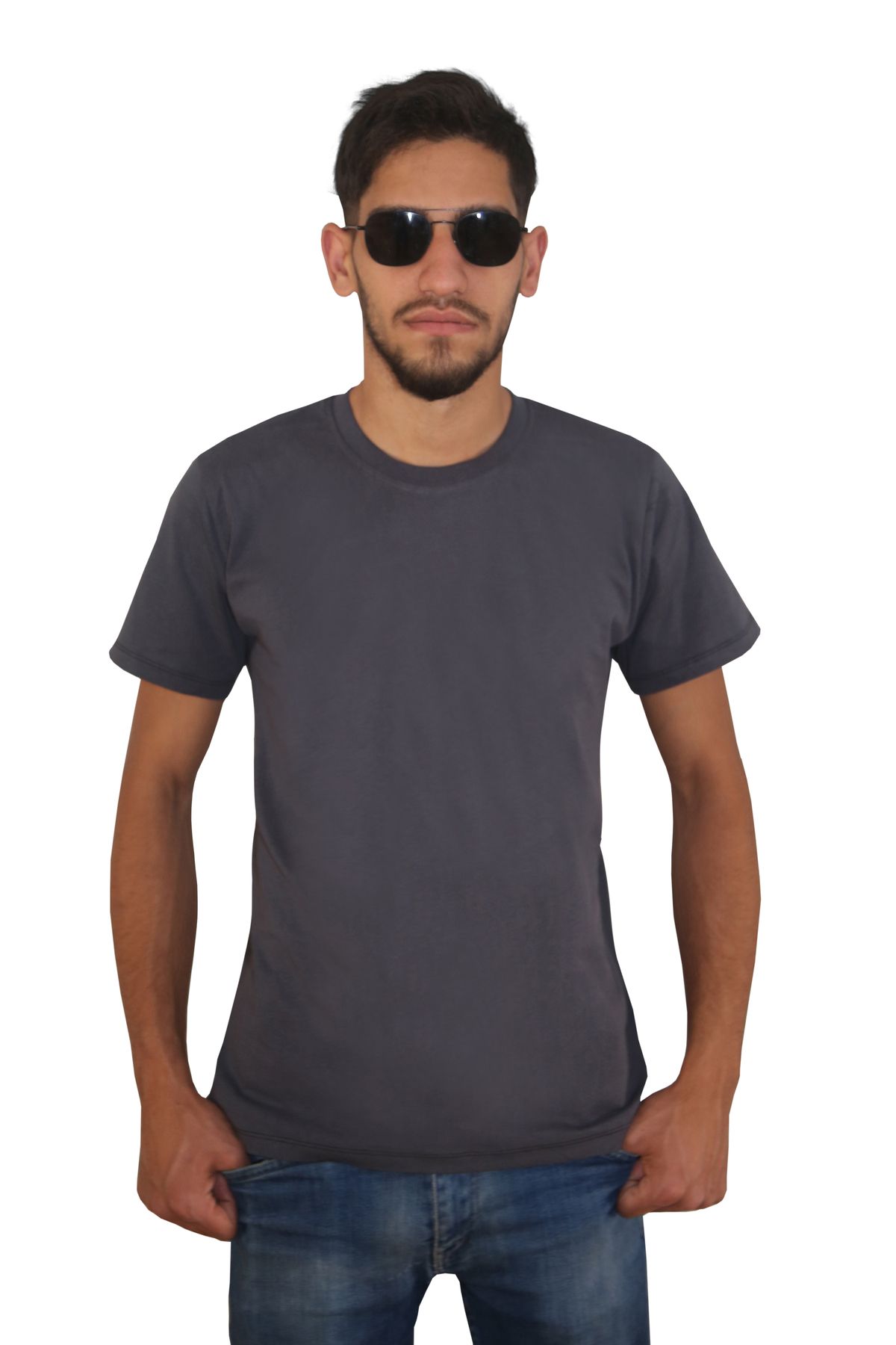 Devrim Wear Erkek %100 Pamuklu Bisiklet Yaka T-shirt