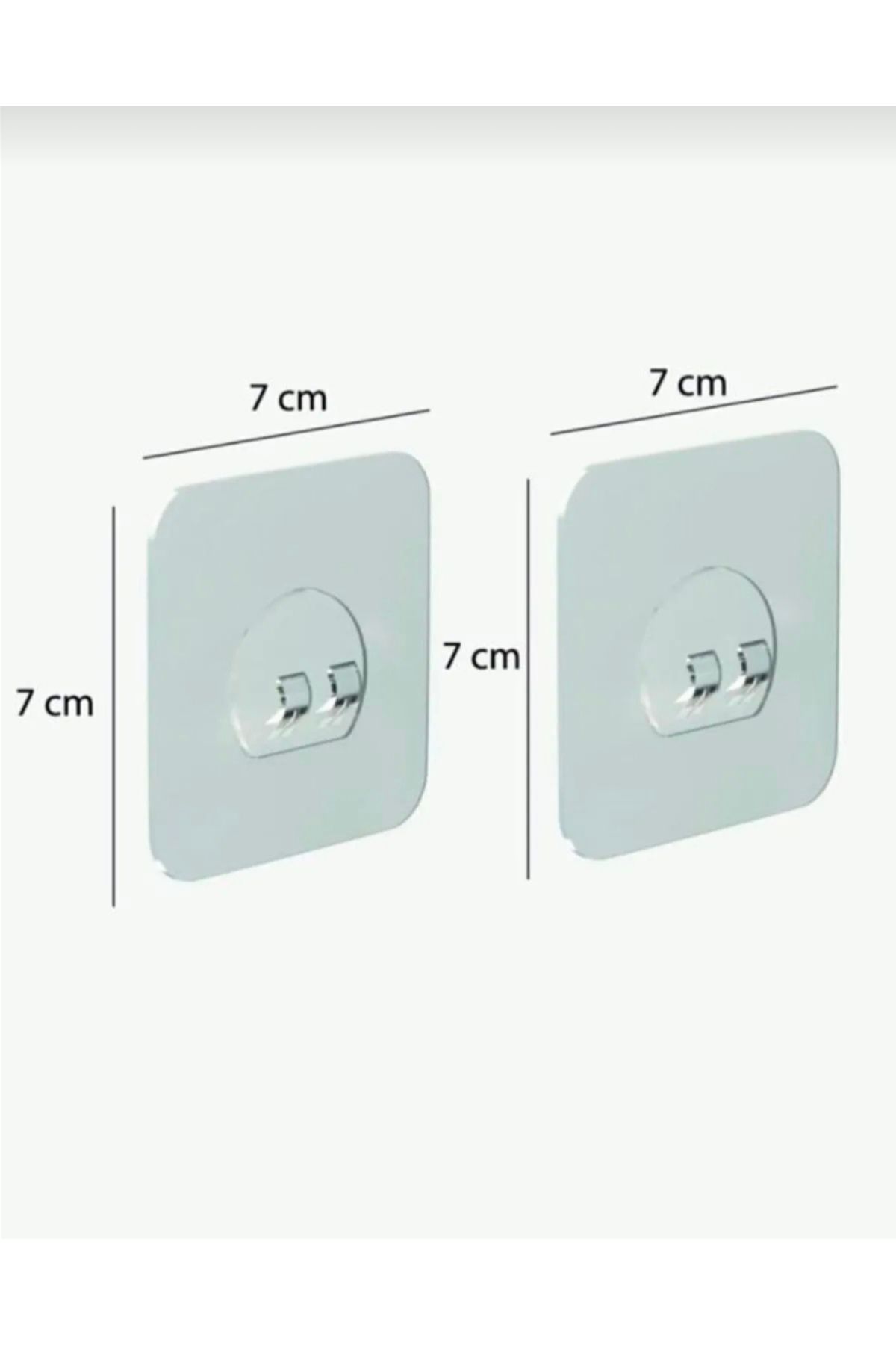 EGE HOME STORE 7×7 cm süper güçlü yapışkanlı banyo askısı yedek 2 adet sticekr raf tutucu askı