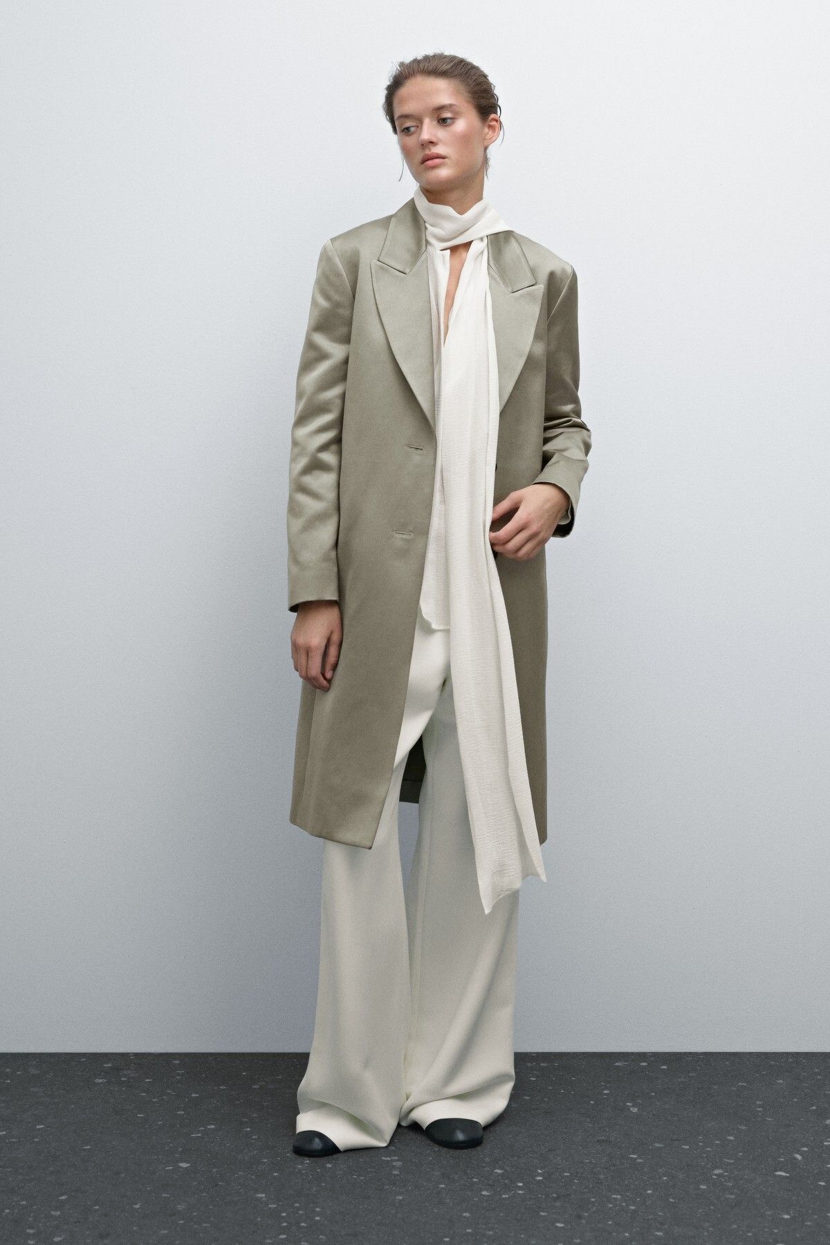 Massimo Dutti Uzun saten kaban - Studio