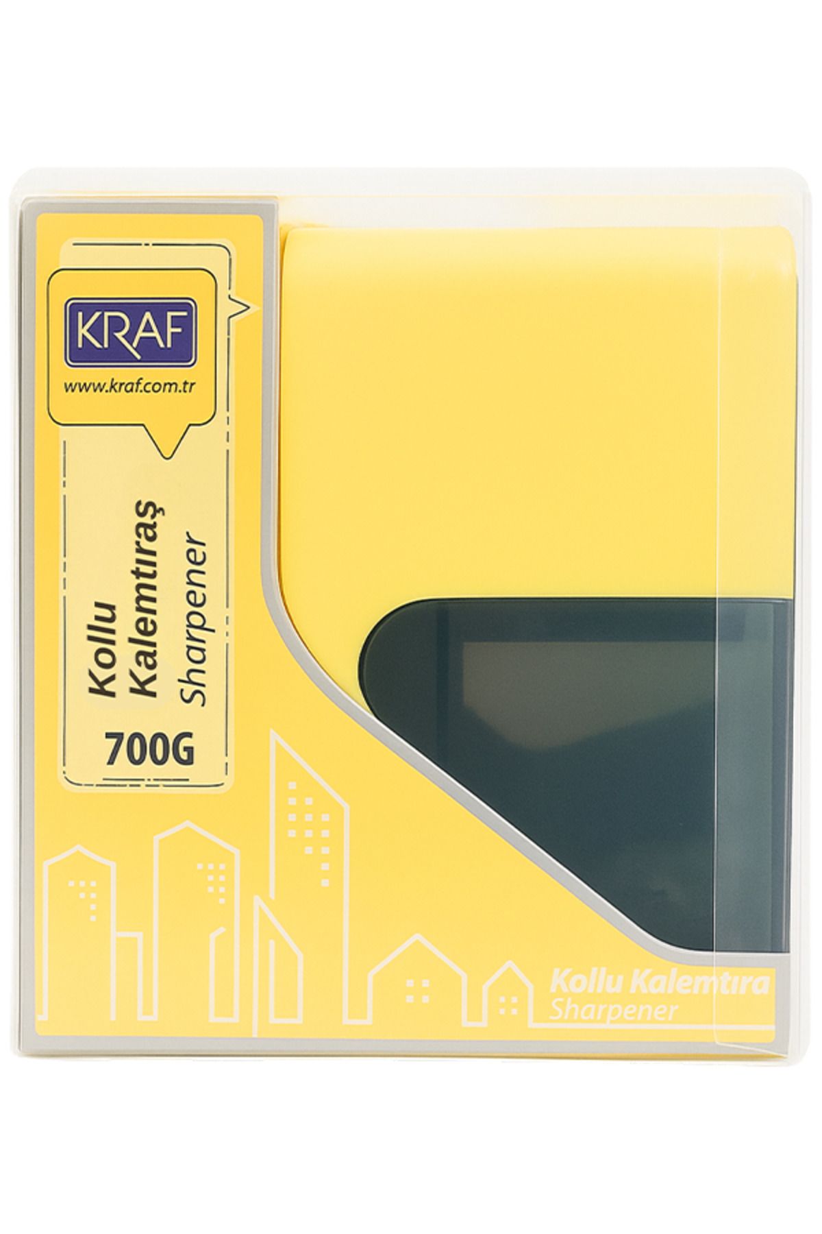 KRAF Kollu Kalemtraş Sarı 700G