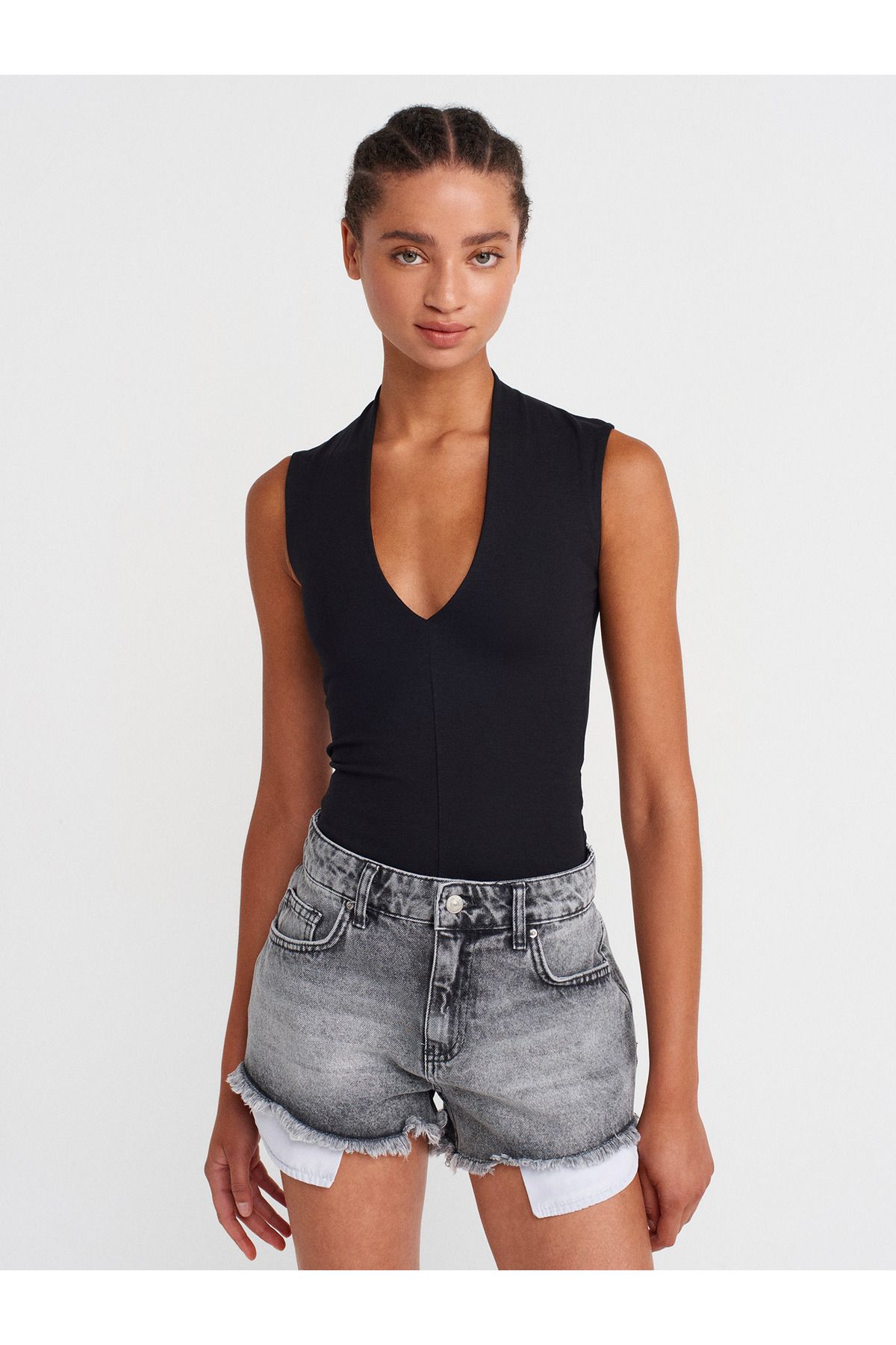 Dilvin 31925 Kolsuz Top-Siyah