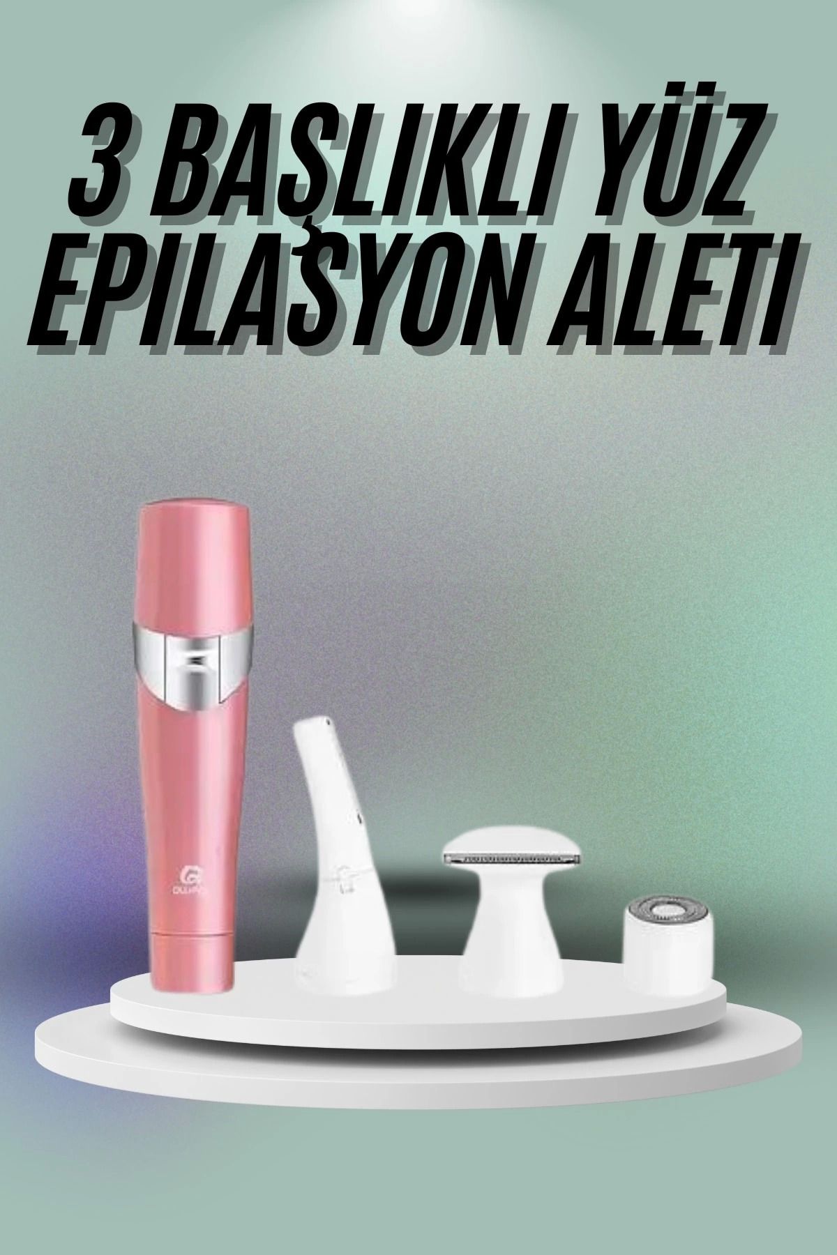 Modafiks Yüz, Kaş ve Tüm Vücut Epilasyon Aleti3 Başlıklı Epilatör Tüm Cilt Tiplerine Uygun