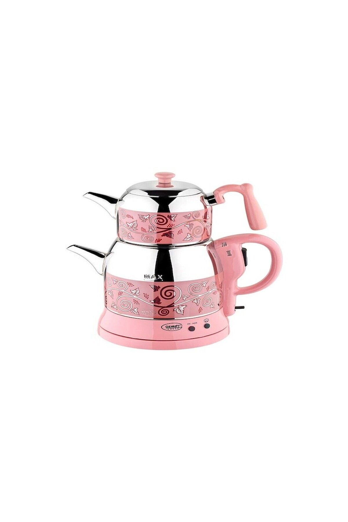 Özkent Özkent K-662 Menekşe 2.2 L Desenli Çay Makinesi Pembe