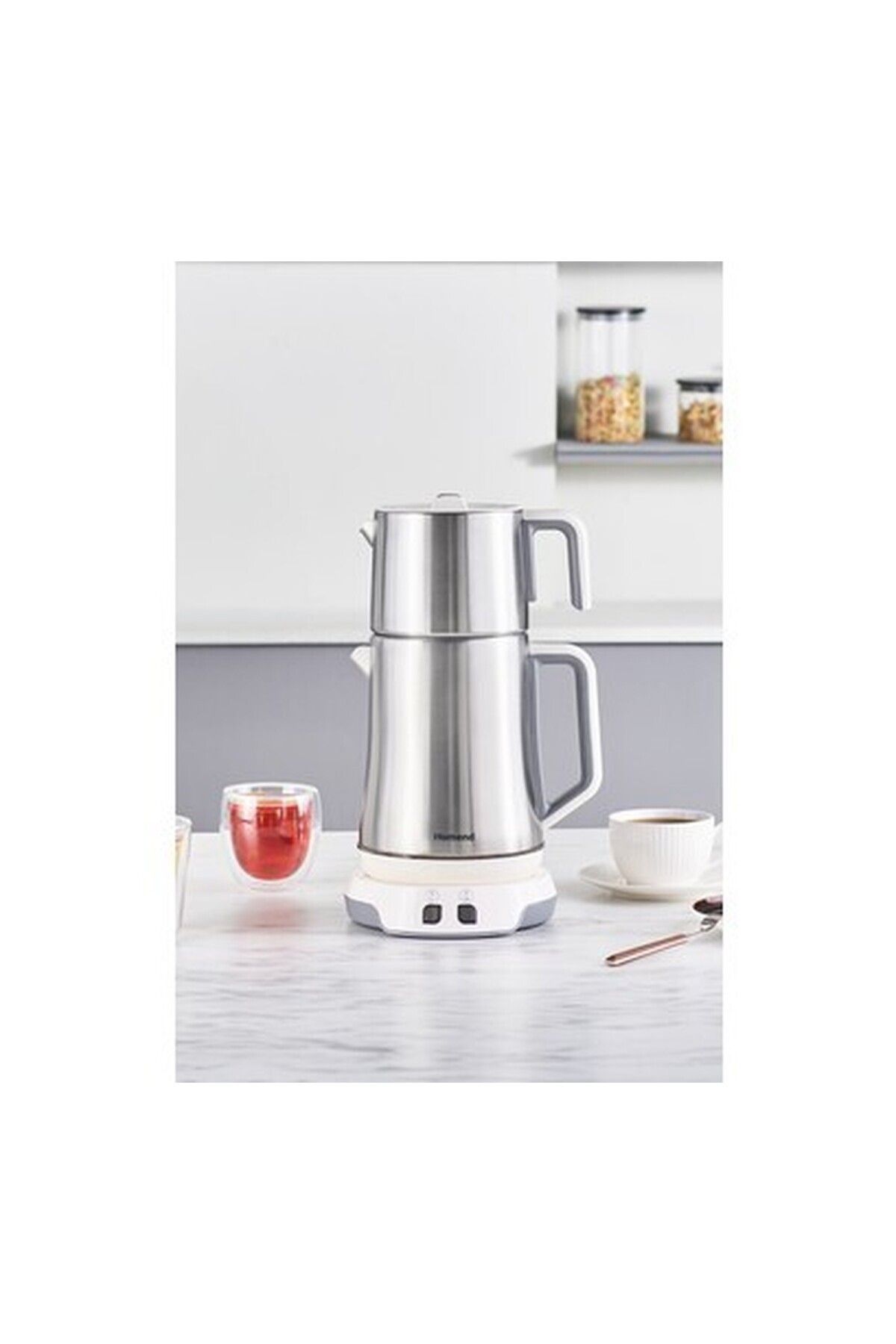 teknotrust Royaltea Elegant 1775H Konuşan Çay Makinesi Inox Beyaz