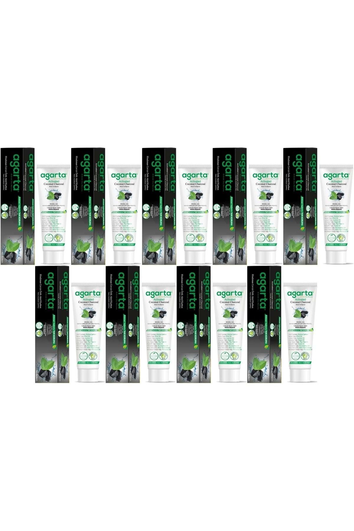 Agarta Doğal Diş Macunu 100ML Aktif Karbonlu (9 Lu Set)
