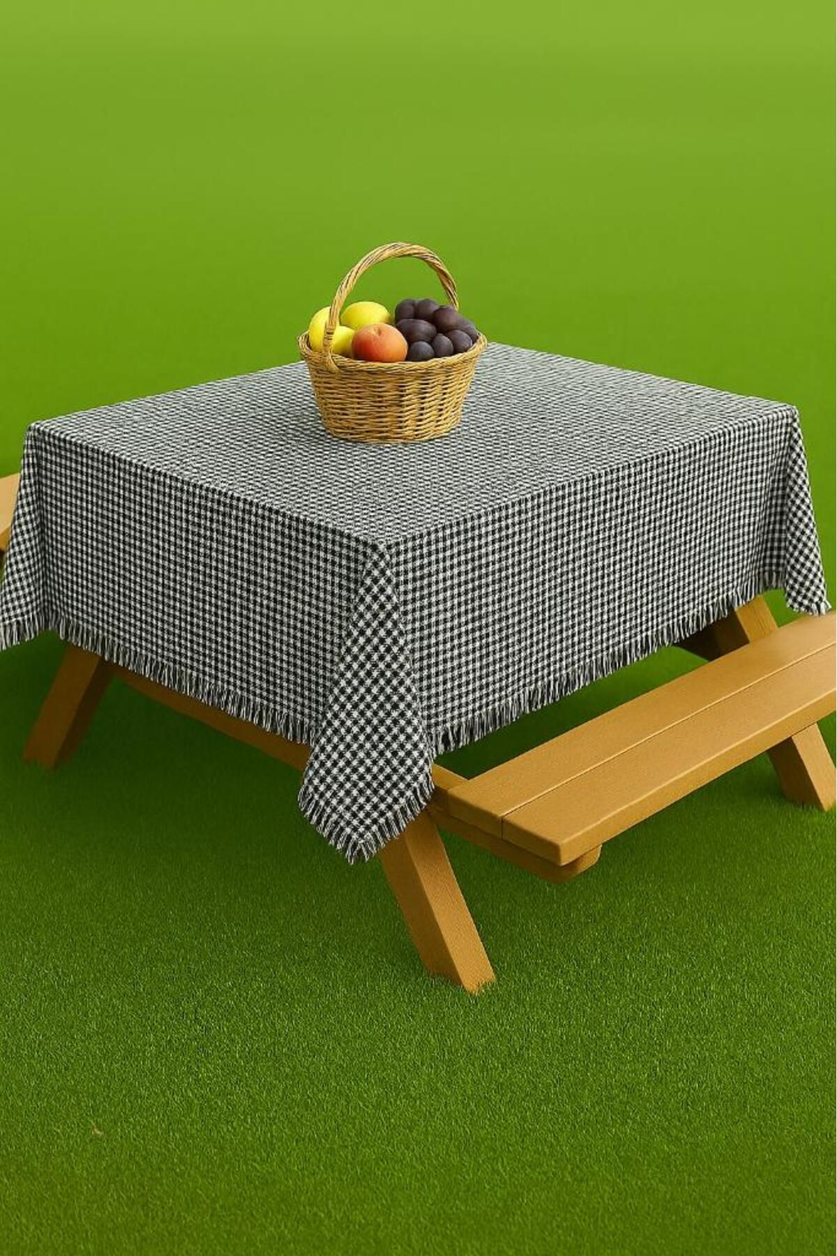 Miabella Home Piknik Masa Örtüsü, Sofra Bezi Piknik Örtüsü, Mutfak Masası Örtüsü, Piti Kareli Masa Örtüsü, 170X170