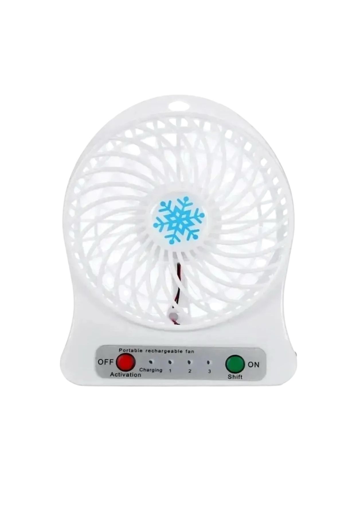 teknonisa el Şarjlı Mini Fan Masa Üstü Vantilatörü Uyumlu Usb Soğutucu Beyaz