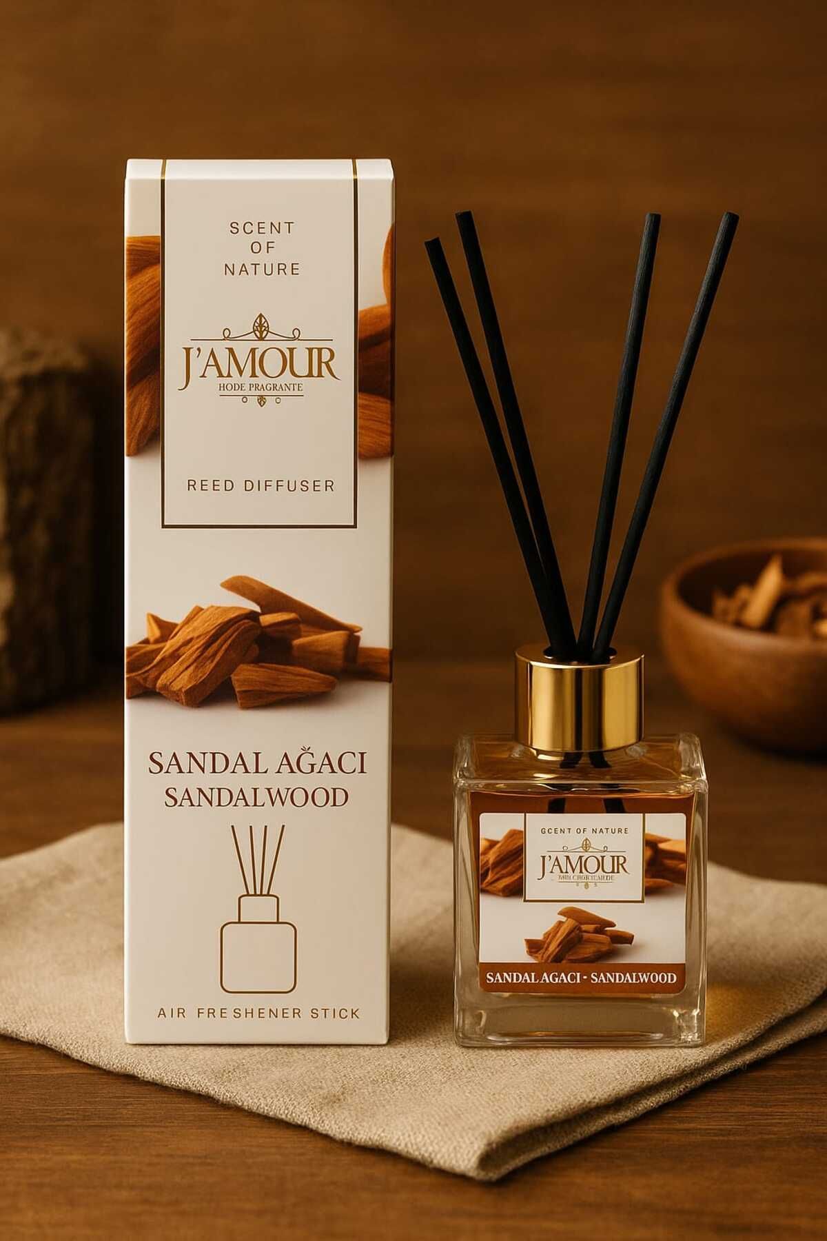 J'AMOUR Sandal Ağacı Bambu Çubuklu Oda Kokusu 100ML