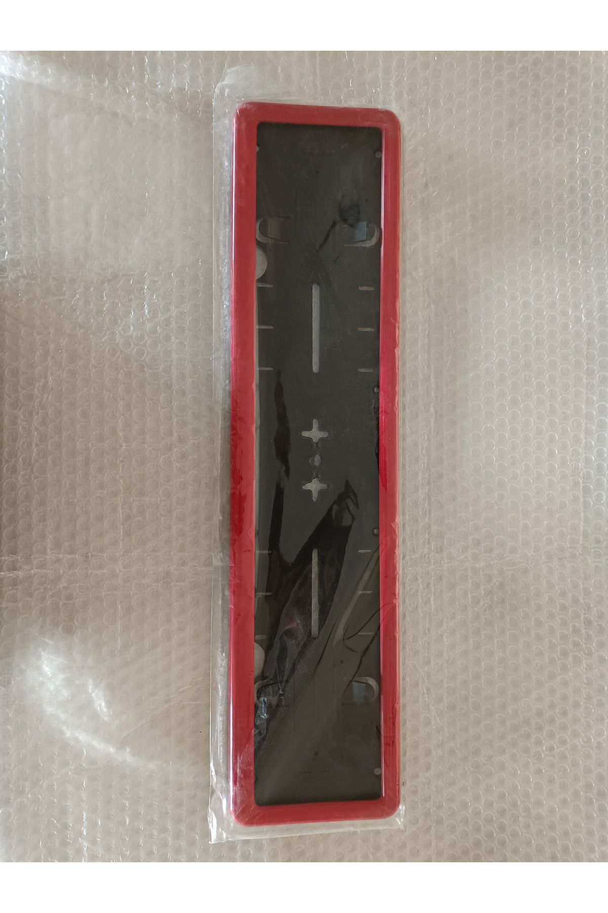 TÜRKSET Universal kırmızı çerçeveli plakalık TEKLİ