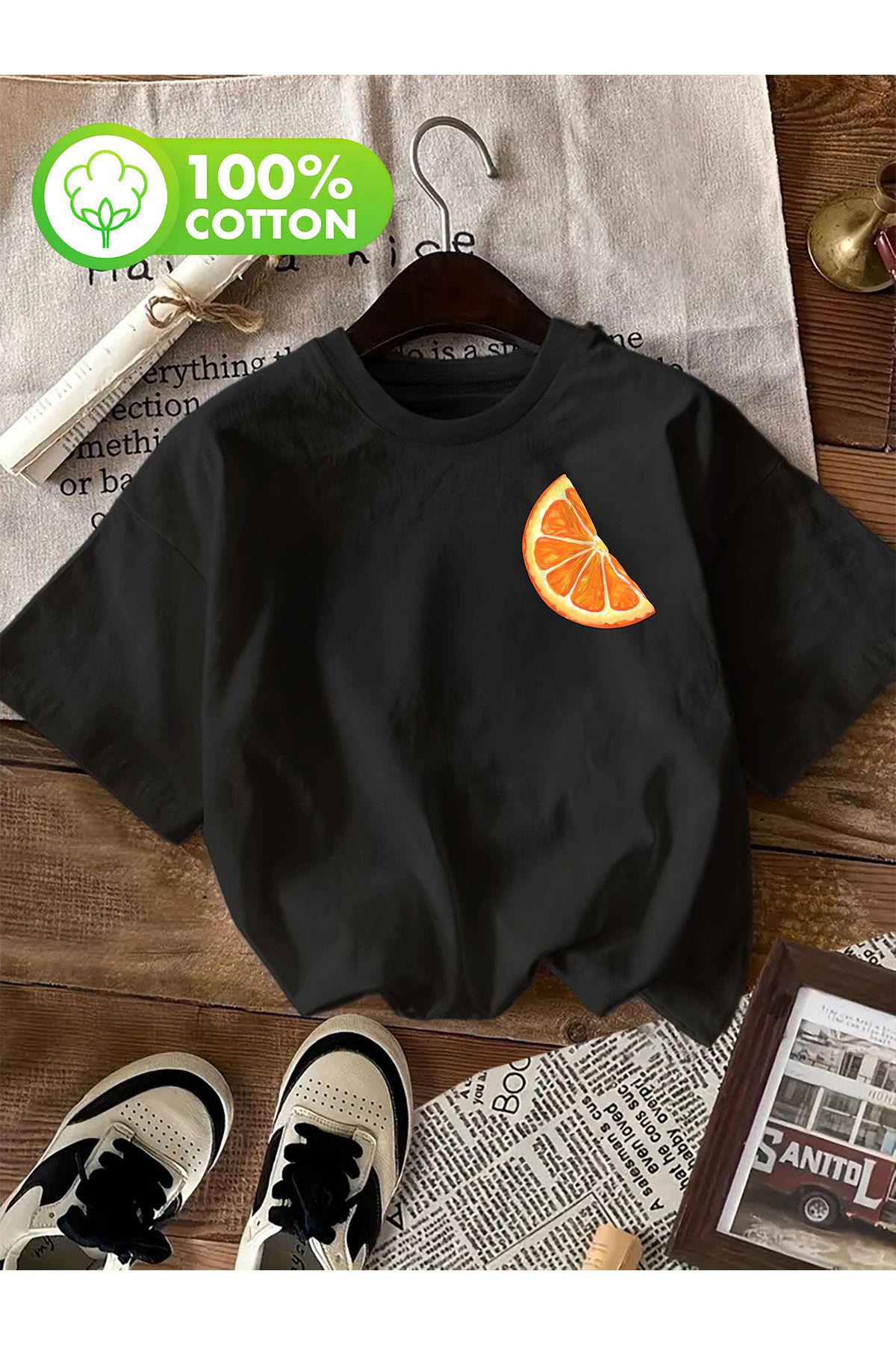 Jakinta Outdoors Baskılı Oversize Bisiklet Yaka Tişört – Pamuk Penye 2 İplik | Unisex & Günlük Rahat