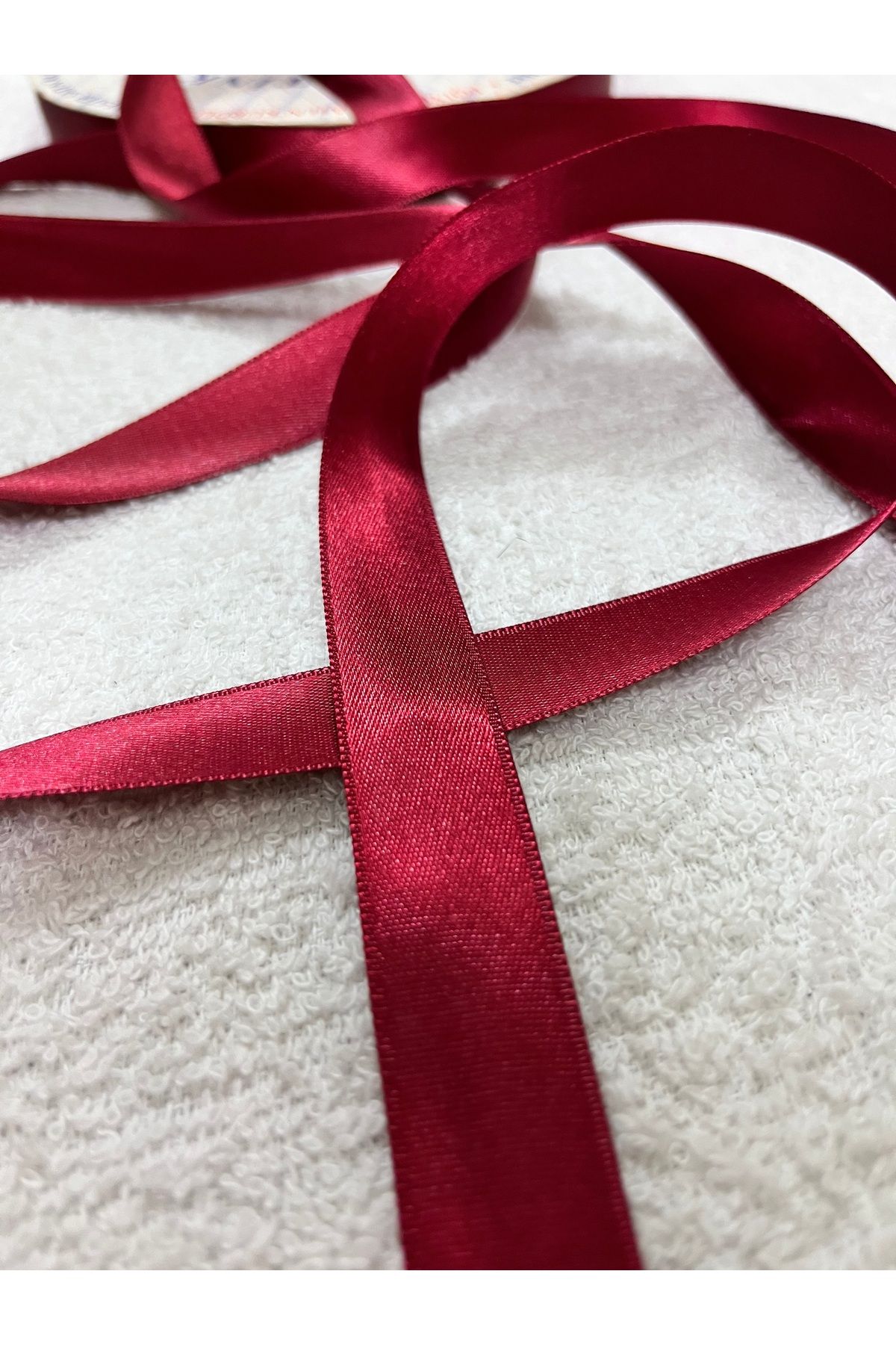 ELİTSEK Saten kurdale bordo 2 cm 10 metre