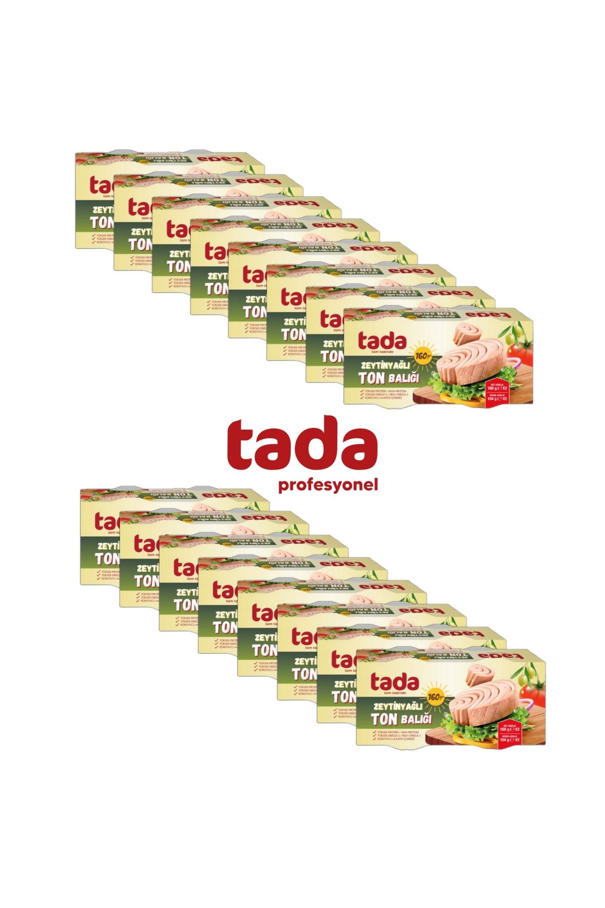 Tada Zeytinyağlı Klasik Ton Balığı 160 gr x 32 Adet