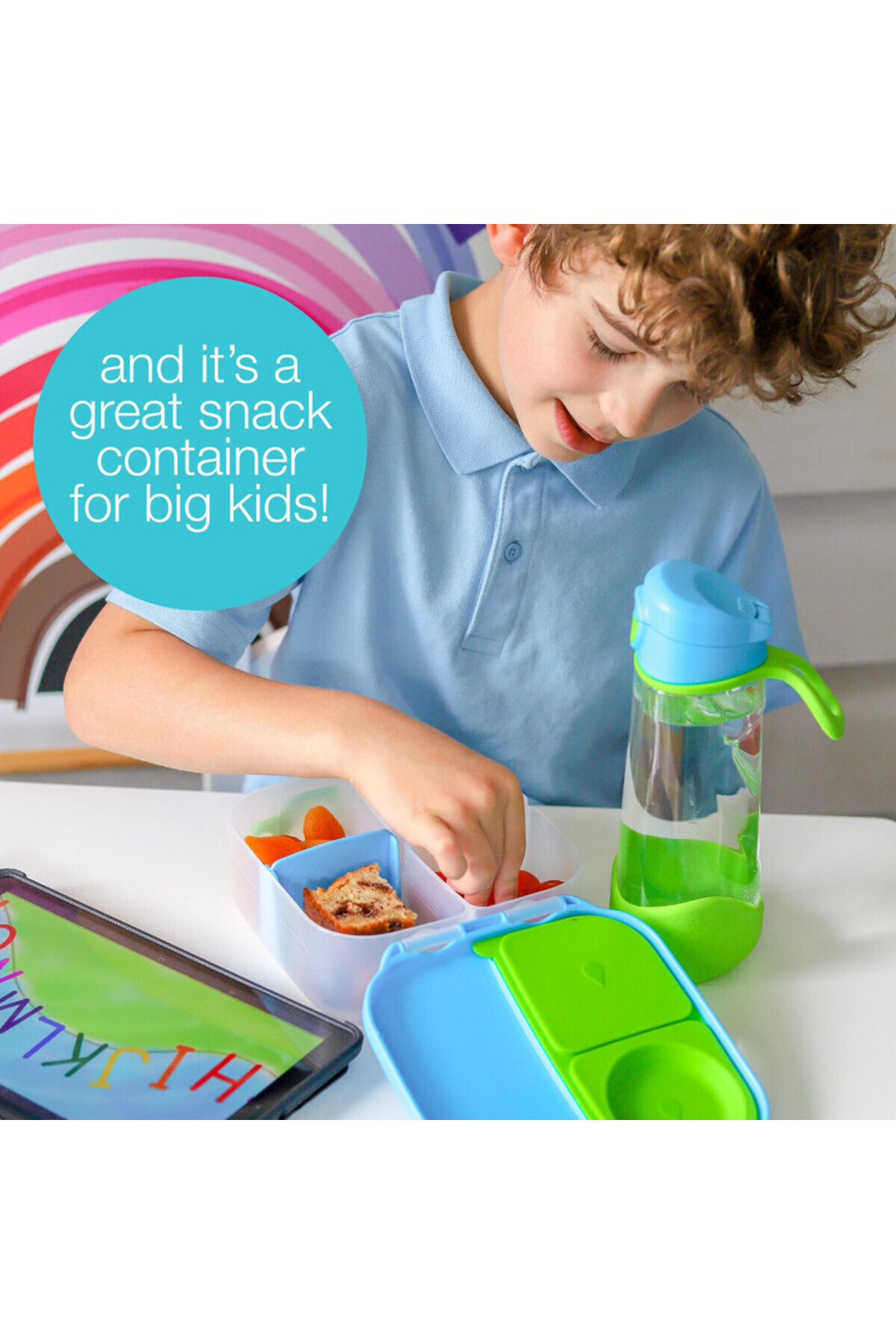 Bbox-B.Box Mini Lunchbox , Bento Box With 3 Compartments (2 Leakproof) , Kids Lunch & Snacks 5